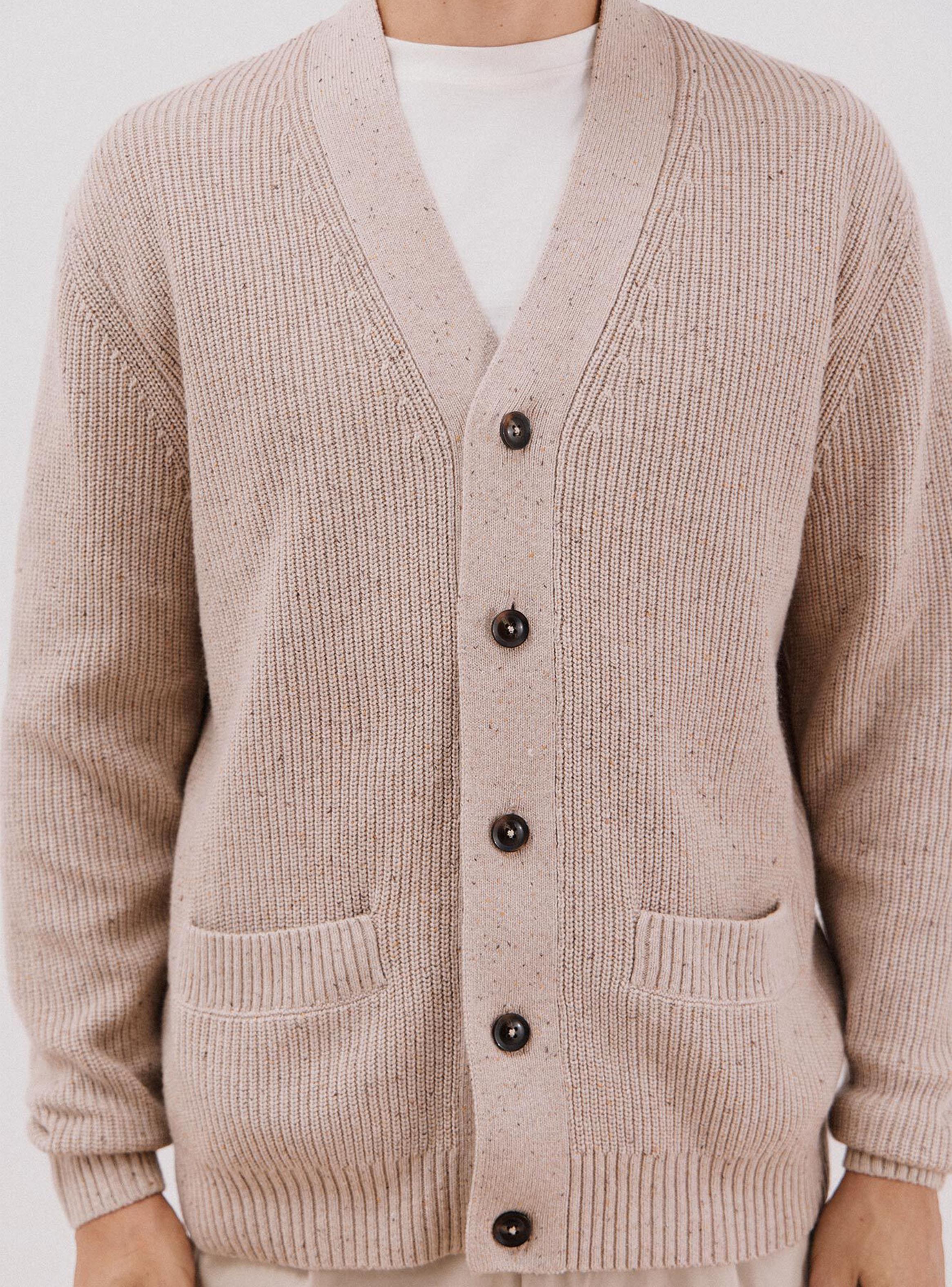 Chaleco Algodón Punto Perlado Cierre Cremallera-4