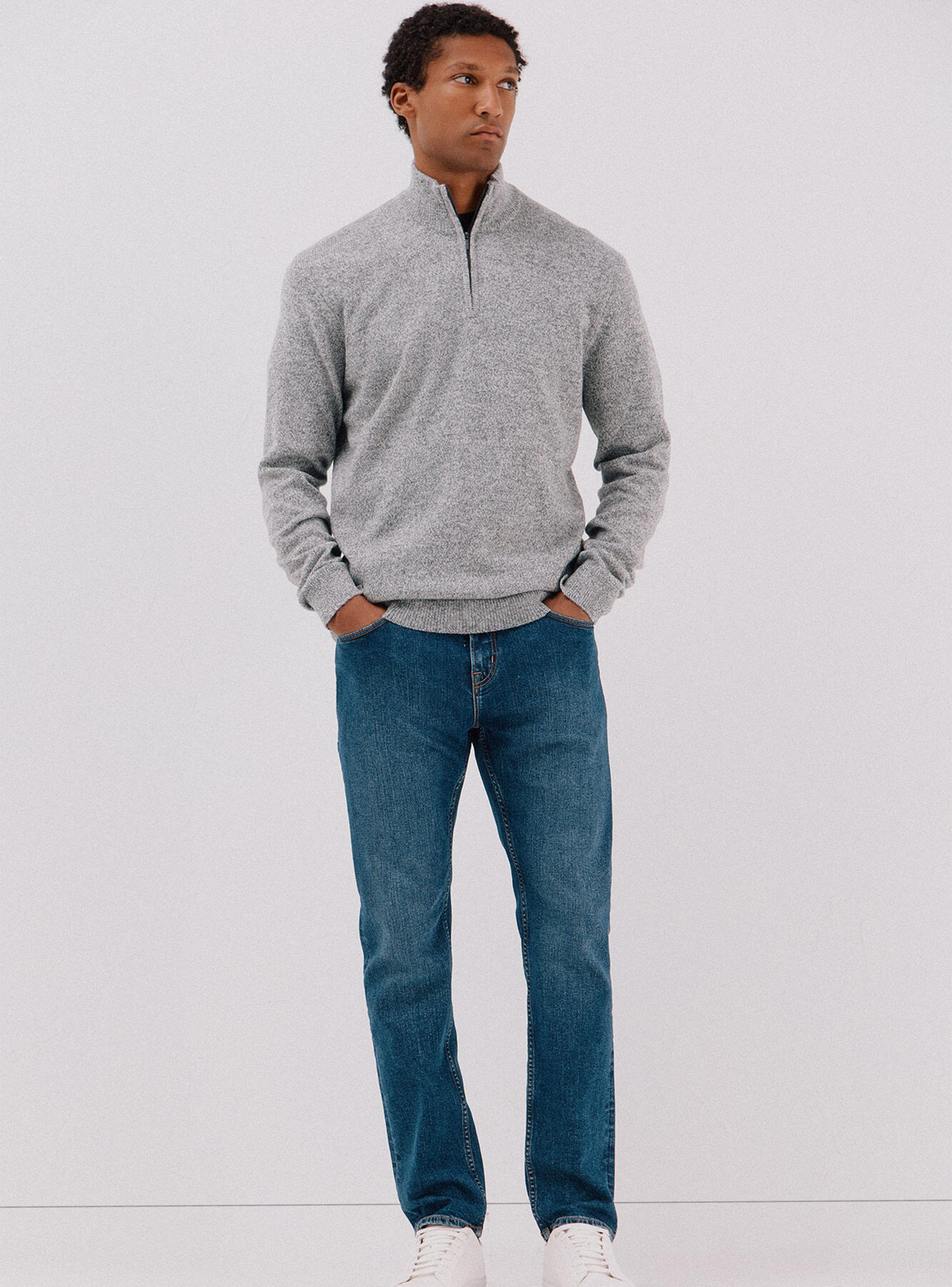 Chaleco Lana Torzal Cuello Cremallera-4