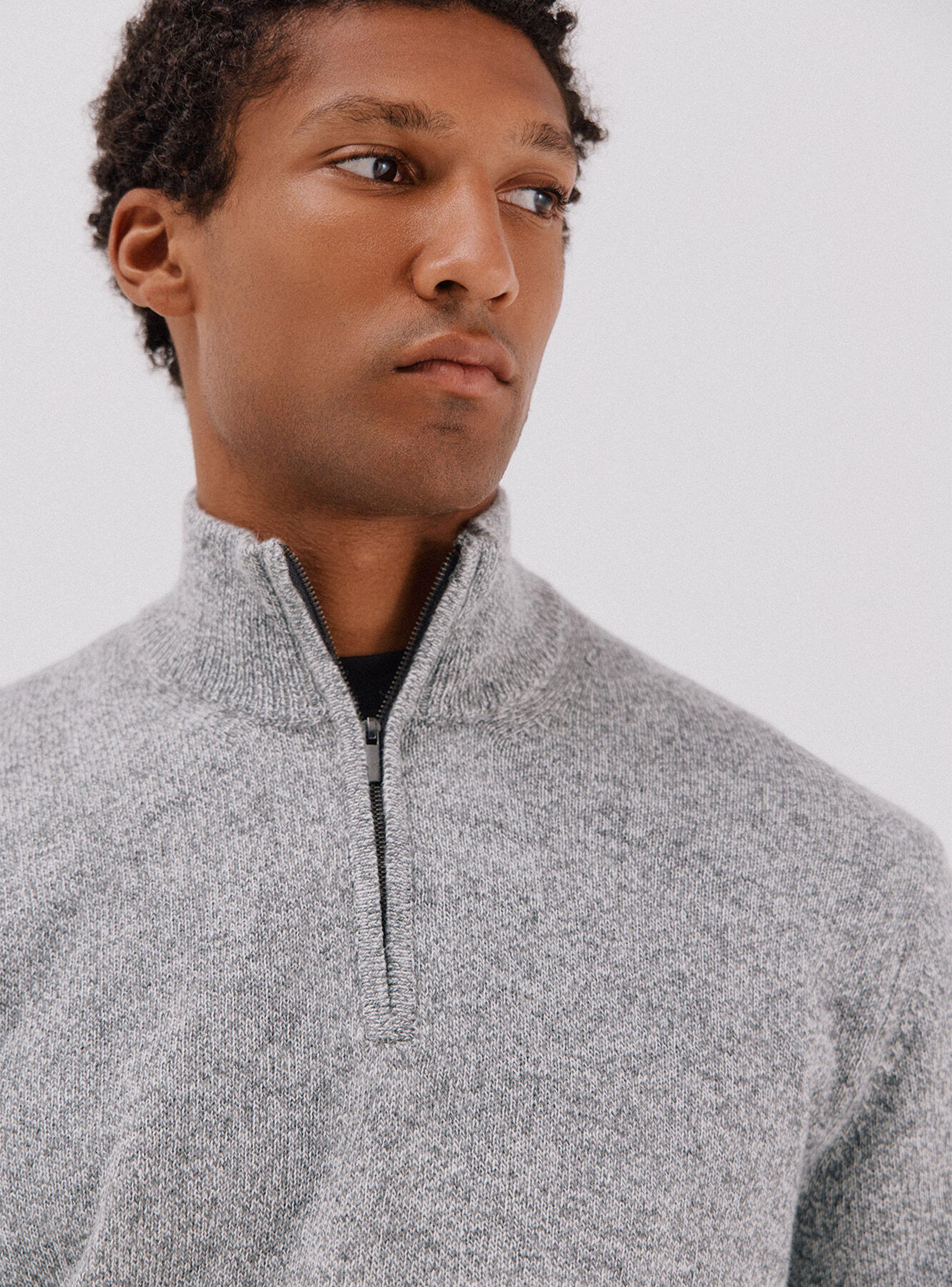 Chaleco Lana Torzal Cuello Cremallera-3