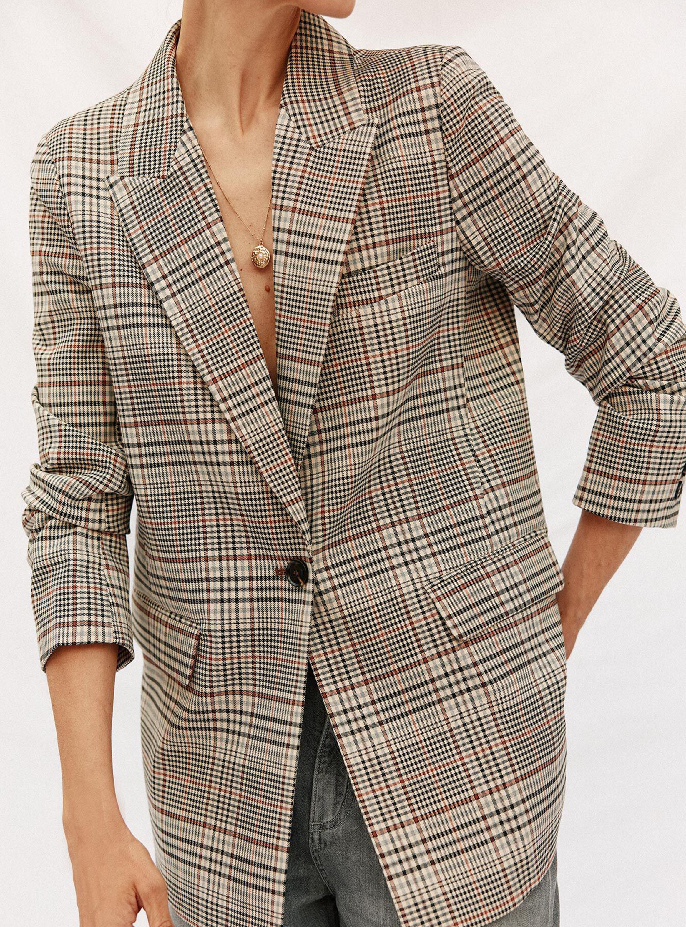 Blazer Cuadros Detalle Puño-3