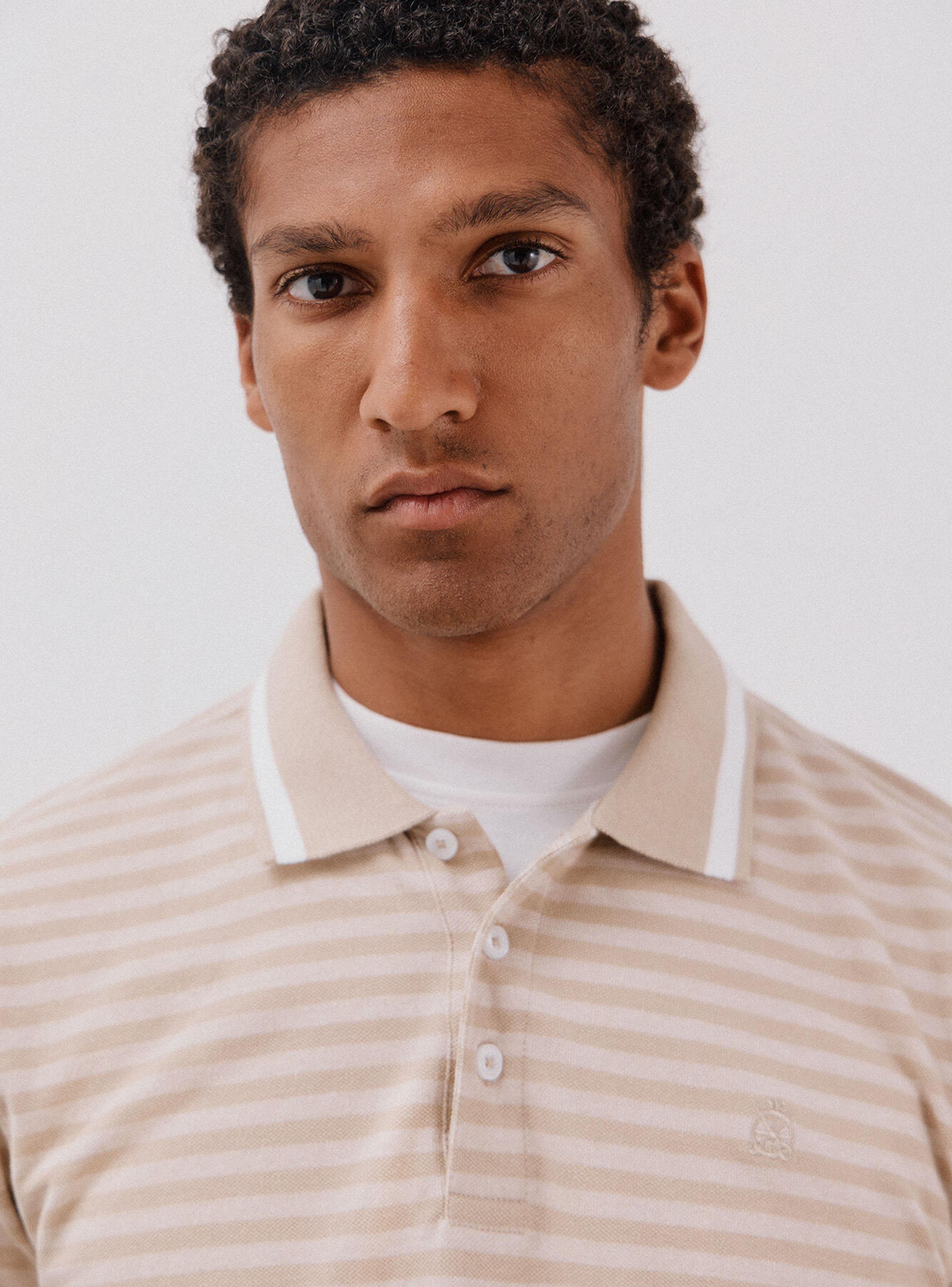 Polo Print Rayas Oxford-3