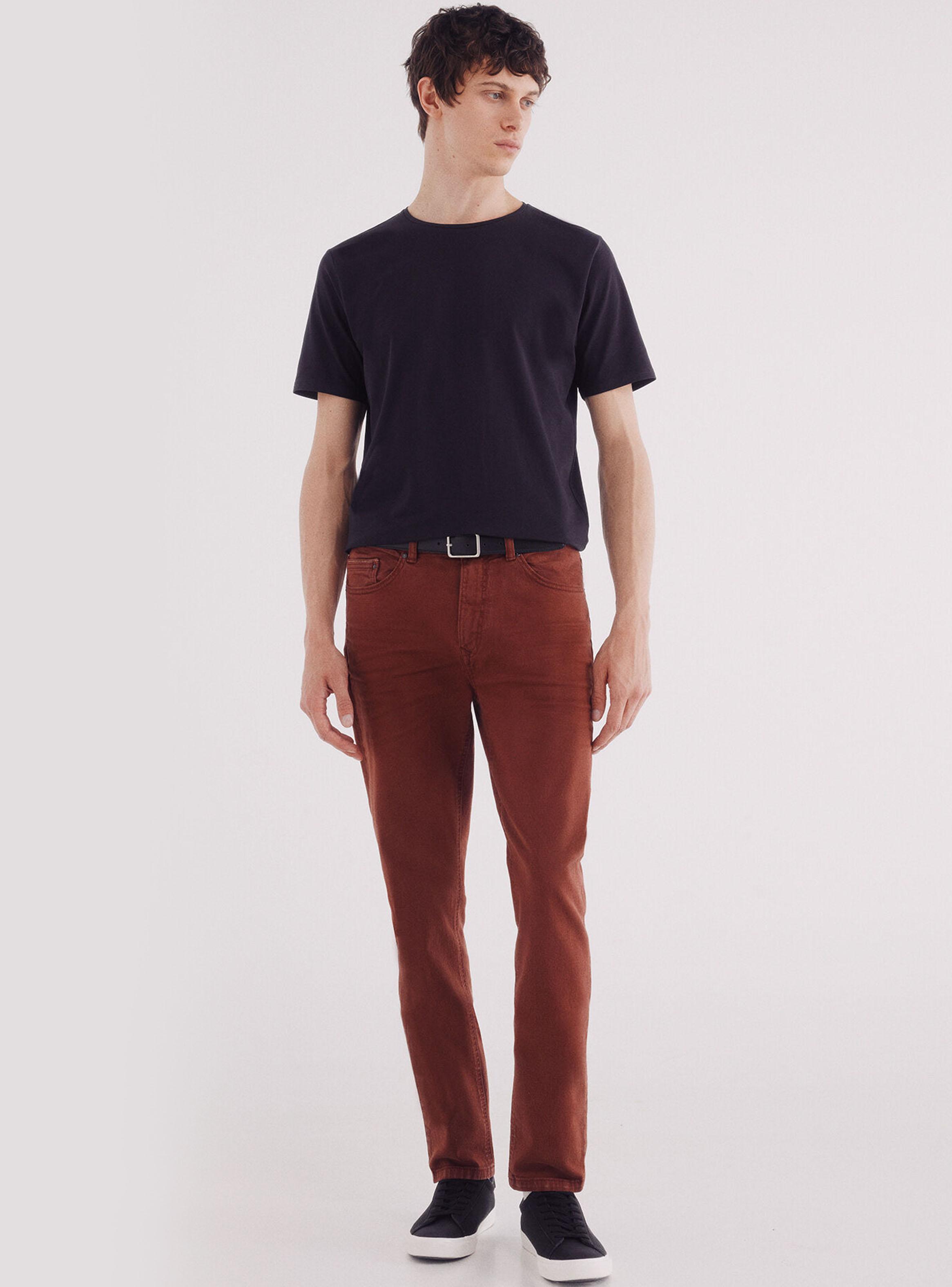 Pantalón 5 Bolsillos Color Slim-5