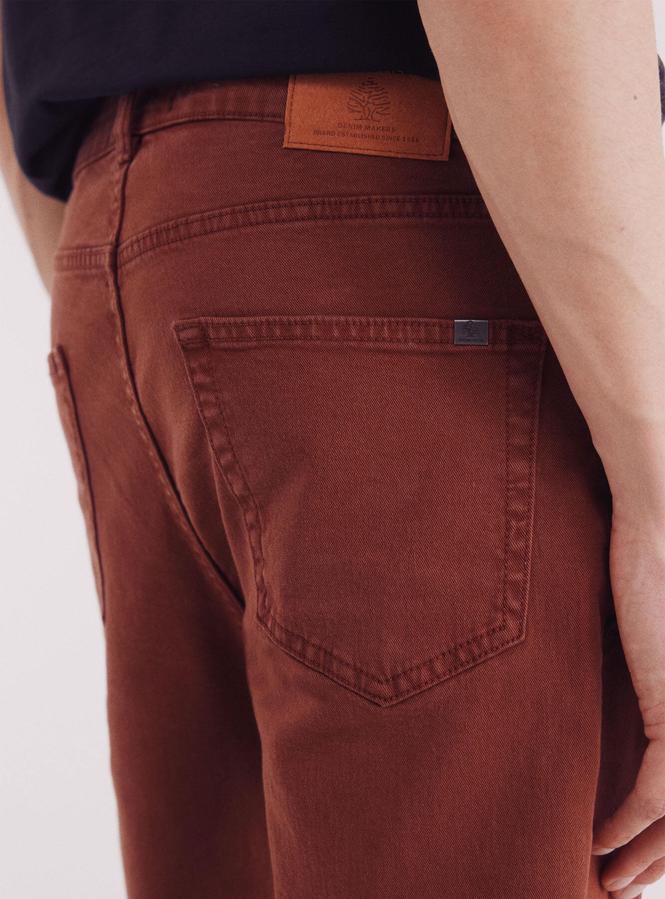 Pantalón 5 Bolsillos Color Slim-3