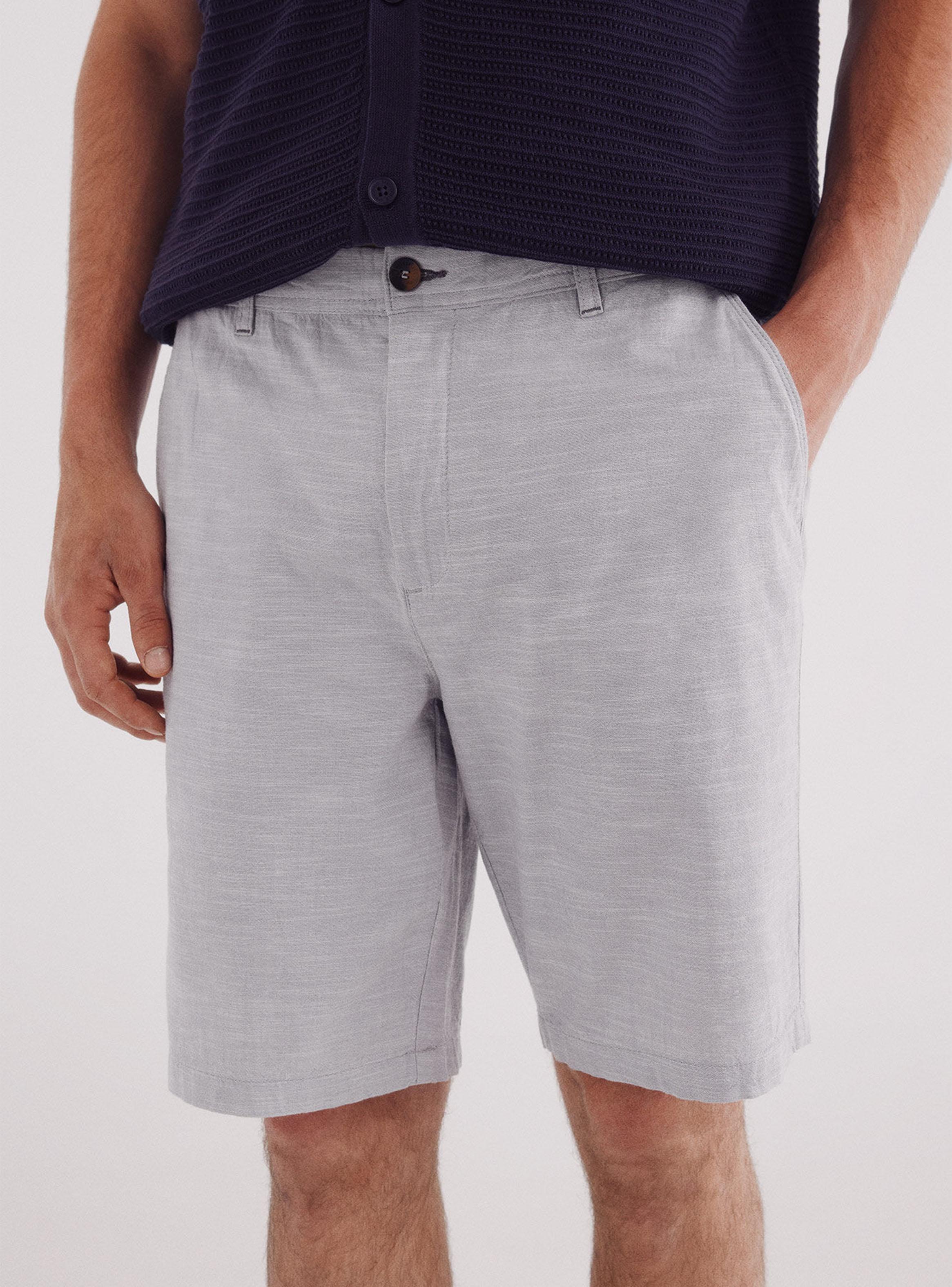 Short Chambray Comfort Slim Fit-2