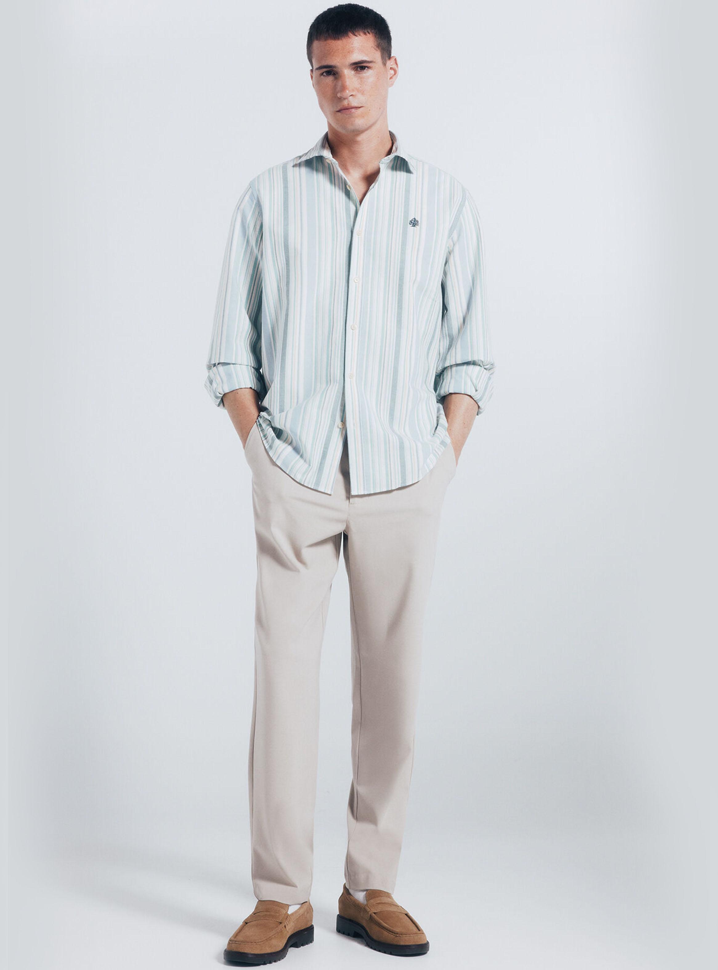 Camisa Oxford Ligero Rayas Regular Fit-3