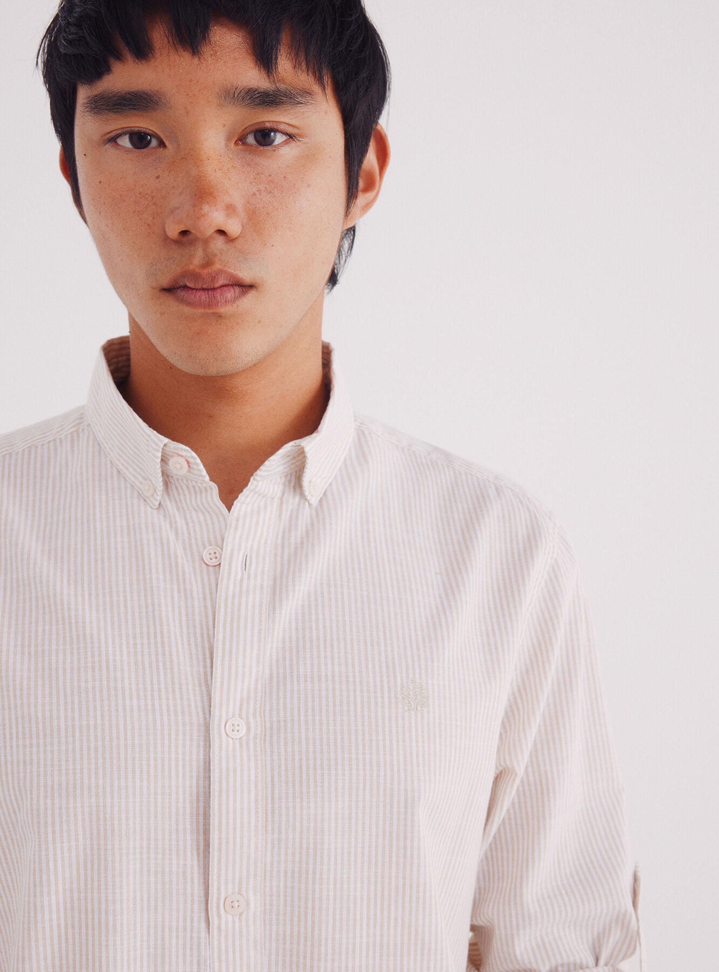 Camisa Algodón Slub Rayas-2