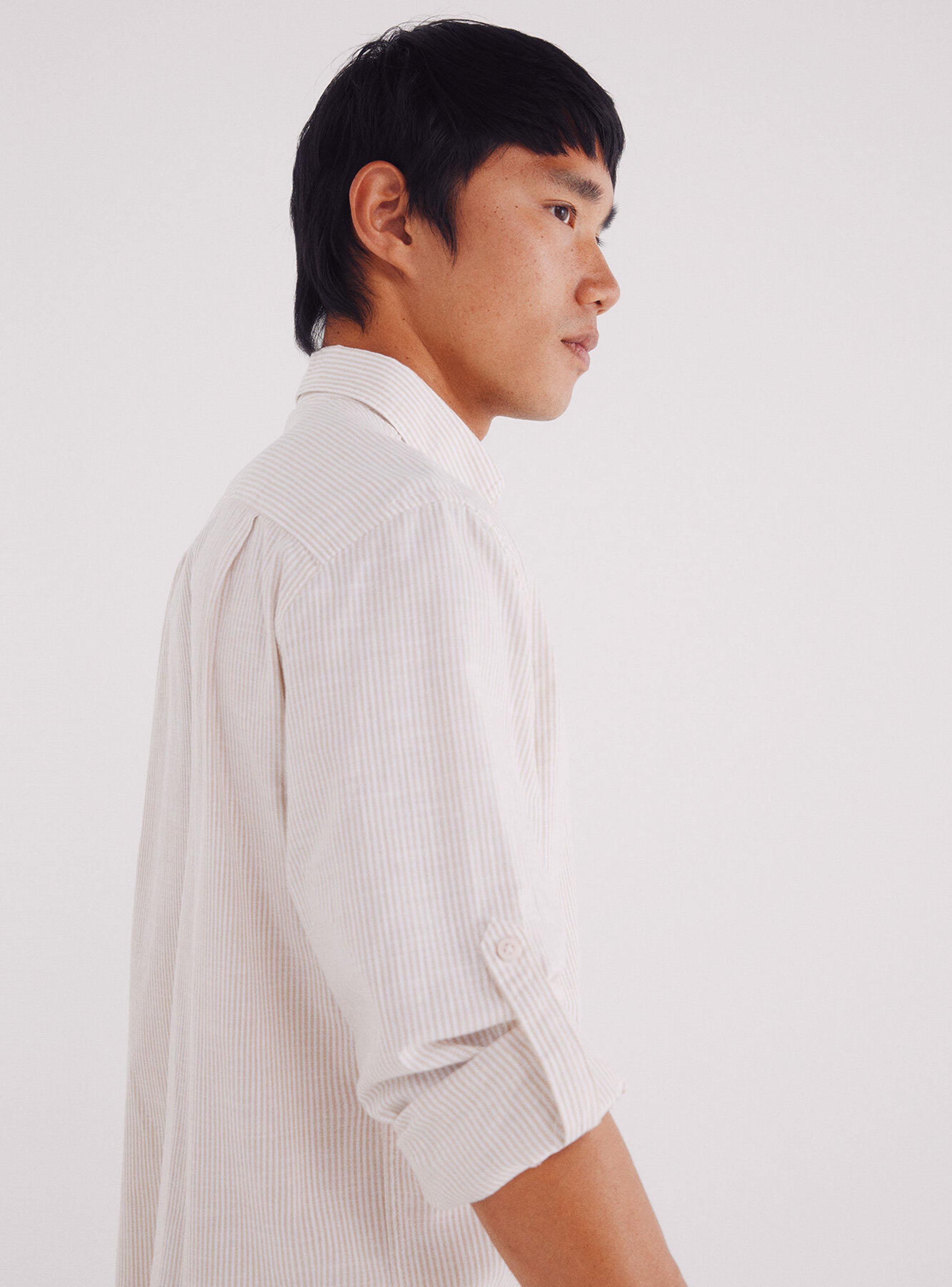 Camisa Algodón Slub Rayas-3
