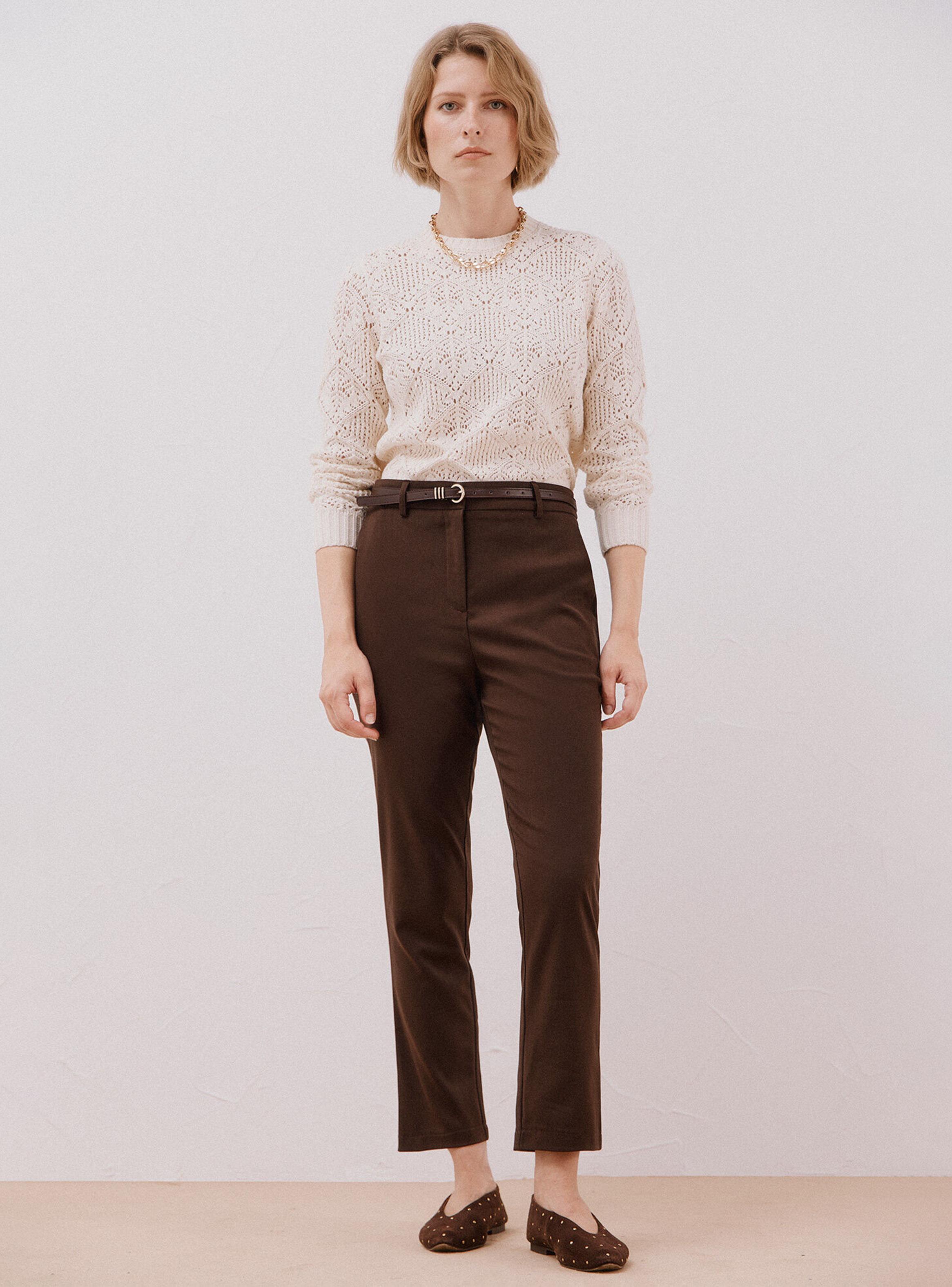 Pantalón de Vestir con Cinturón-3