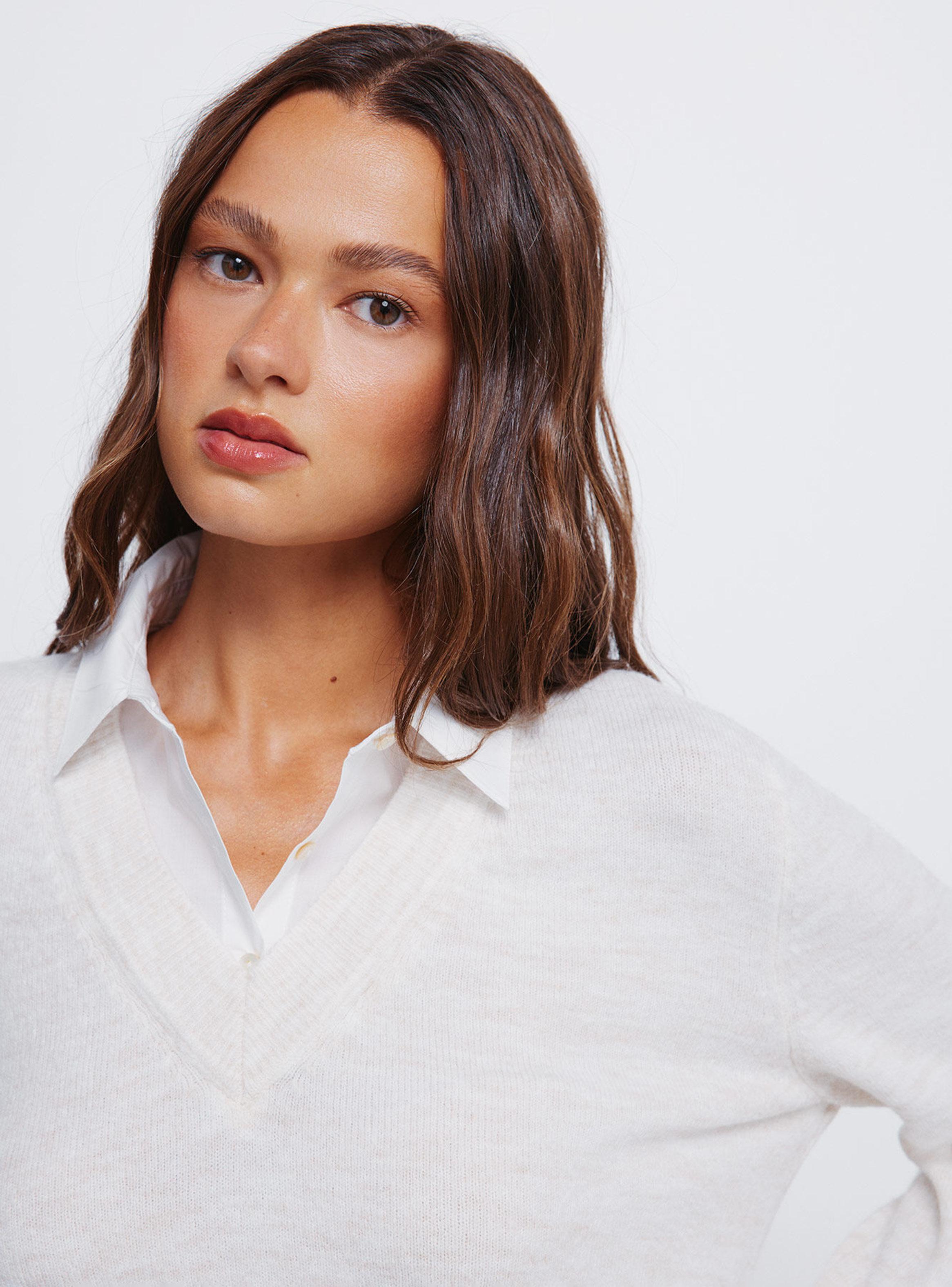 Chaleco Combinado Manga Larga Camisero-2