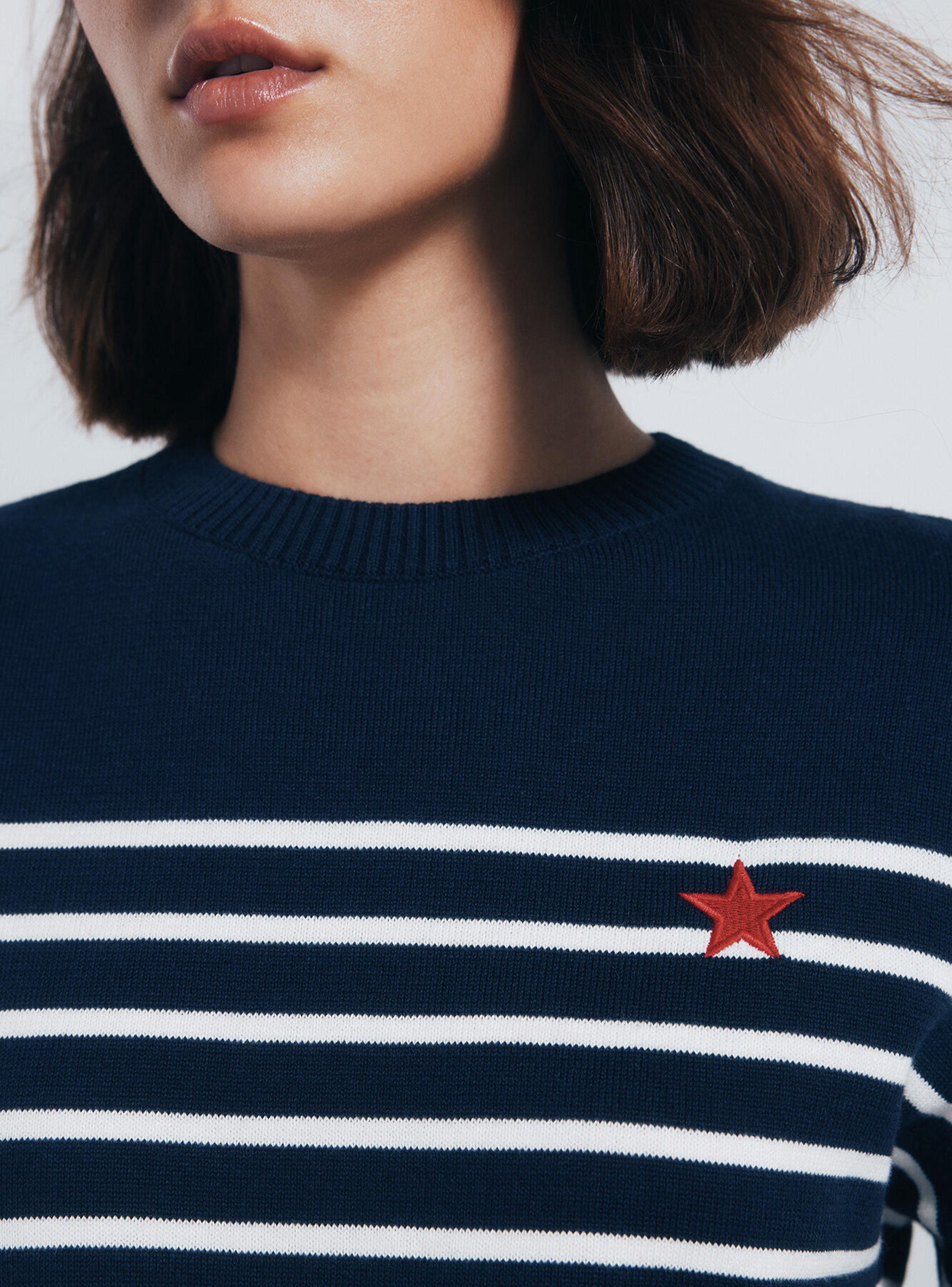 Chaleco Rayas Combinado Detalle Bordado-2