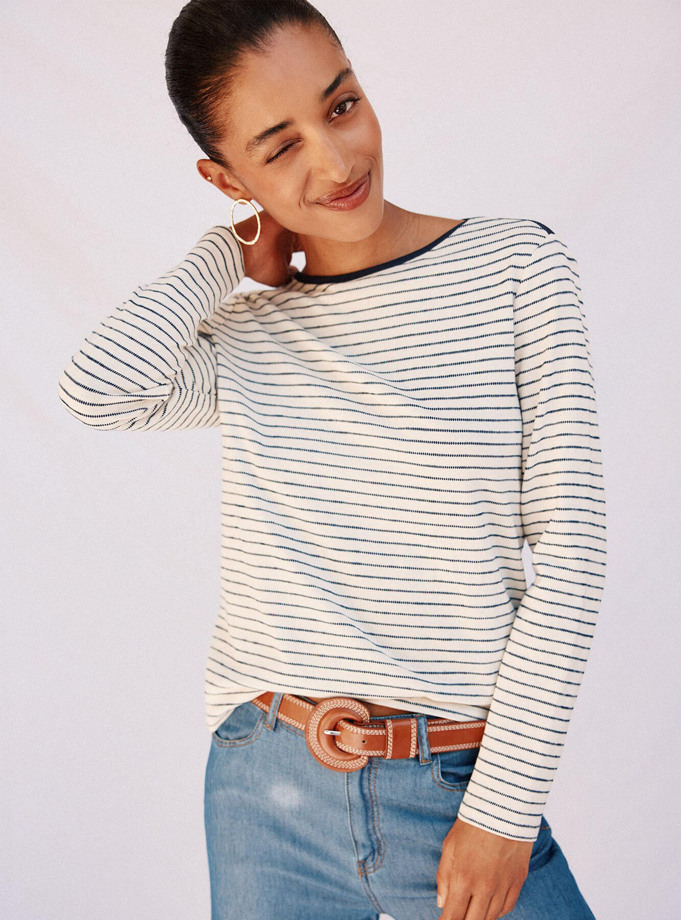 Polera Cuello Barco Rayas-2