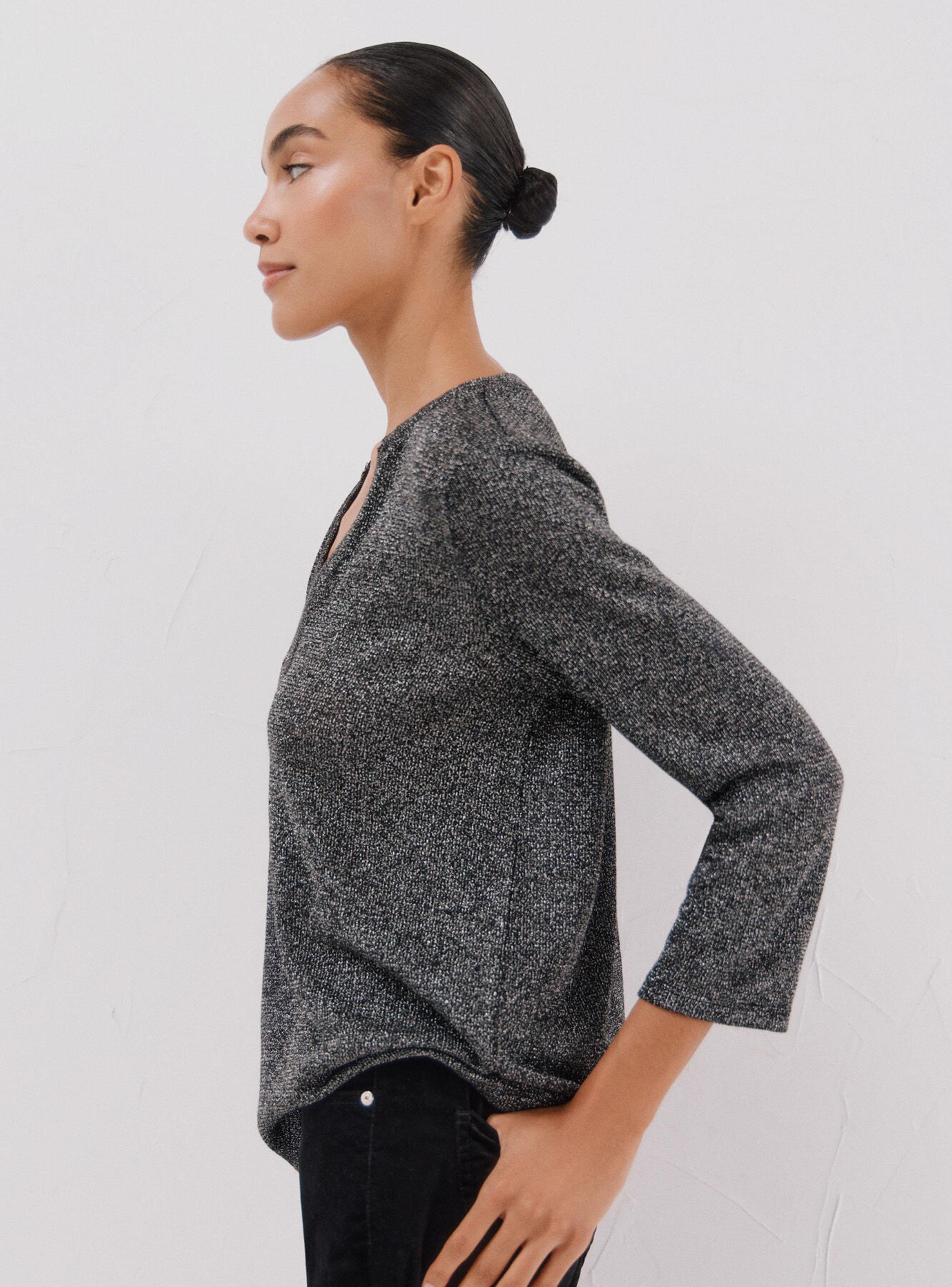 Polera Lurex Cuello Mao-2