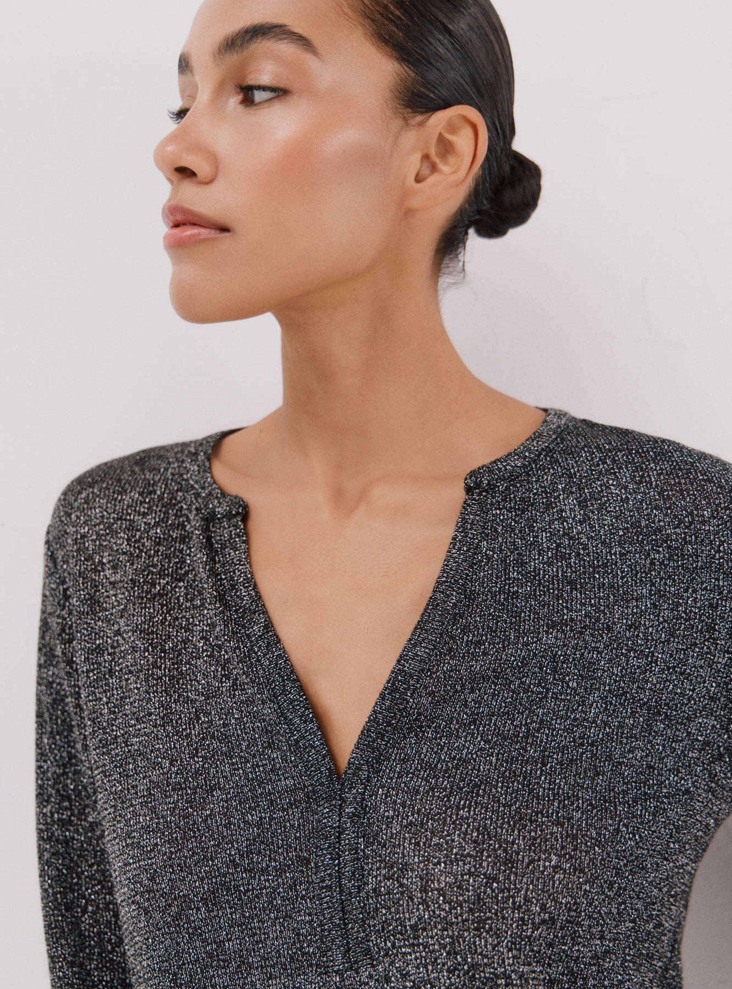 Polera Lurex Cuello Mao-3