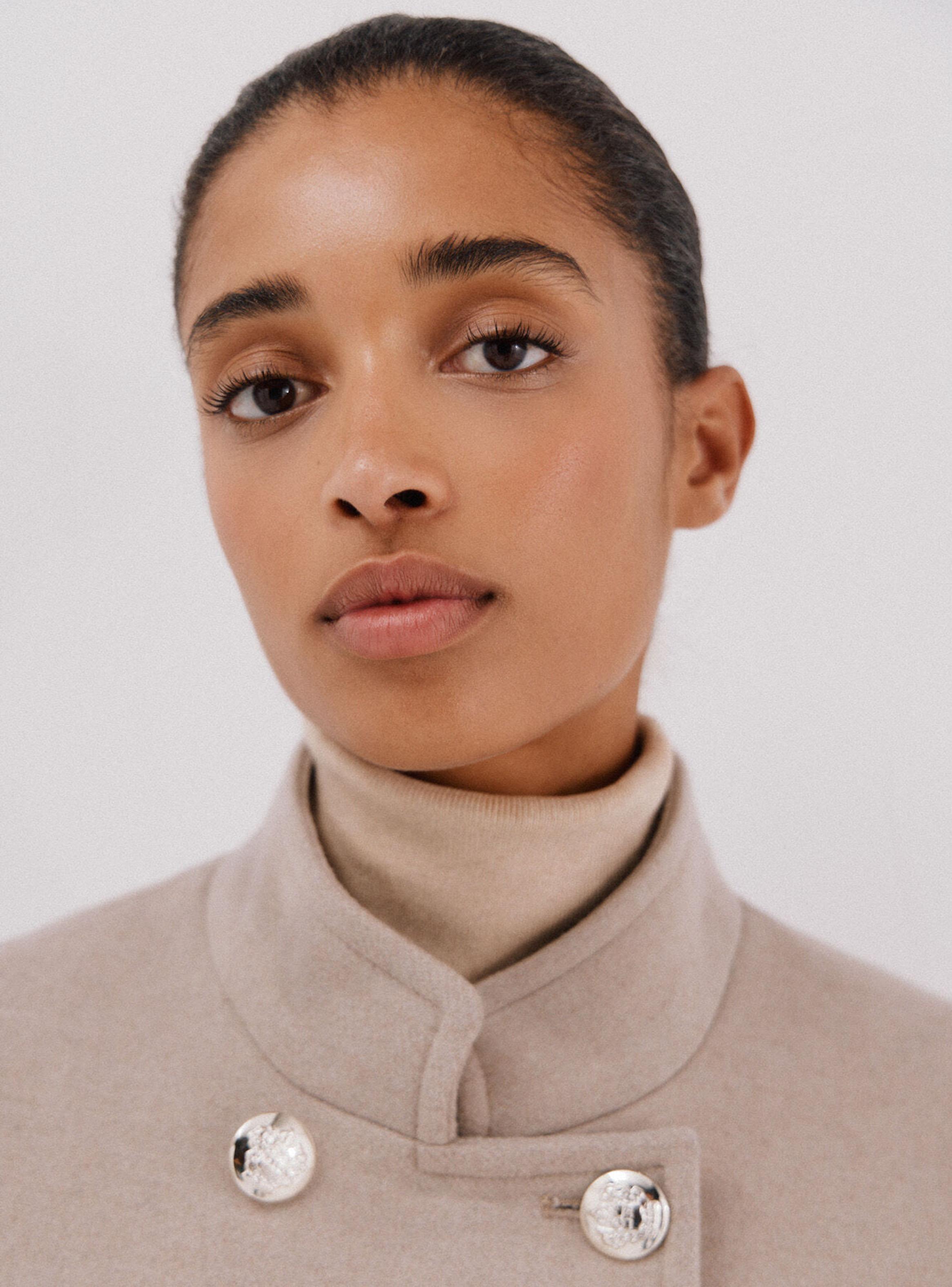 Abrigo Doble Cruce Botón Dorado-3