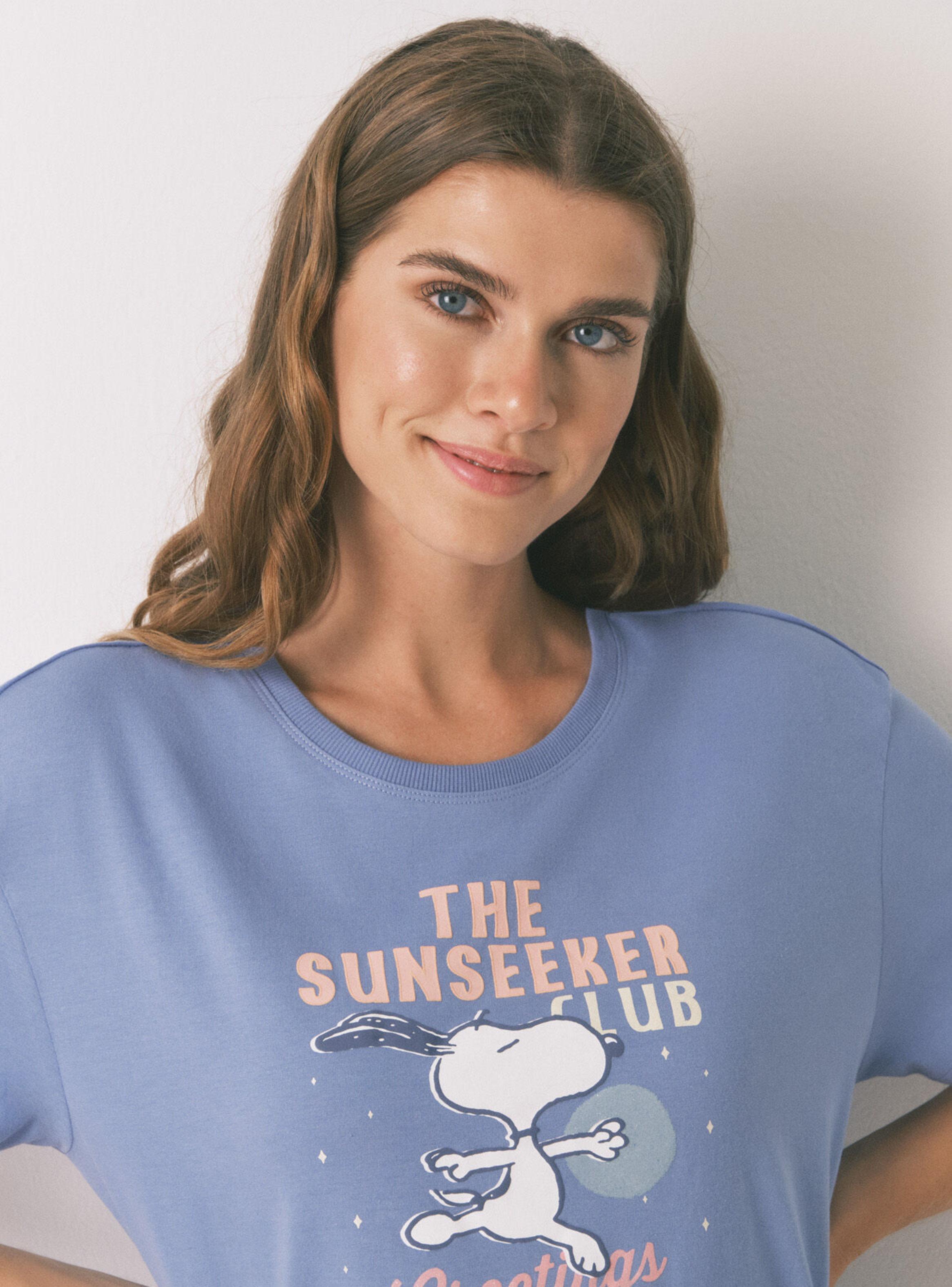 Pijama Corto Algodón Snoopy Color-3