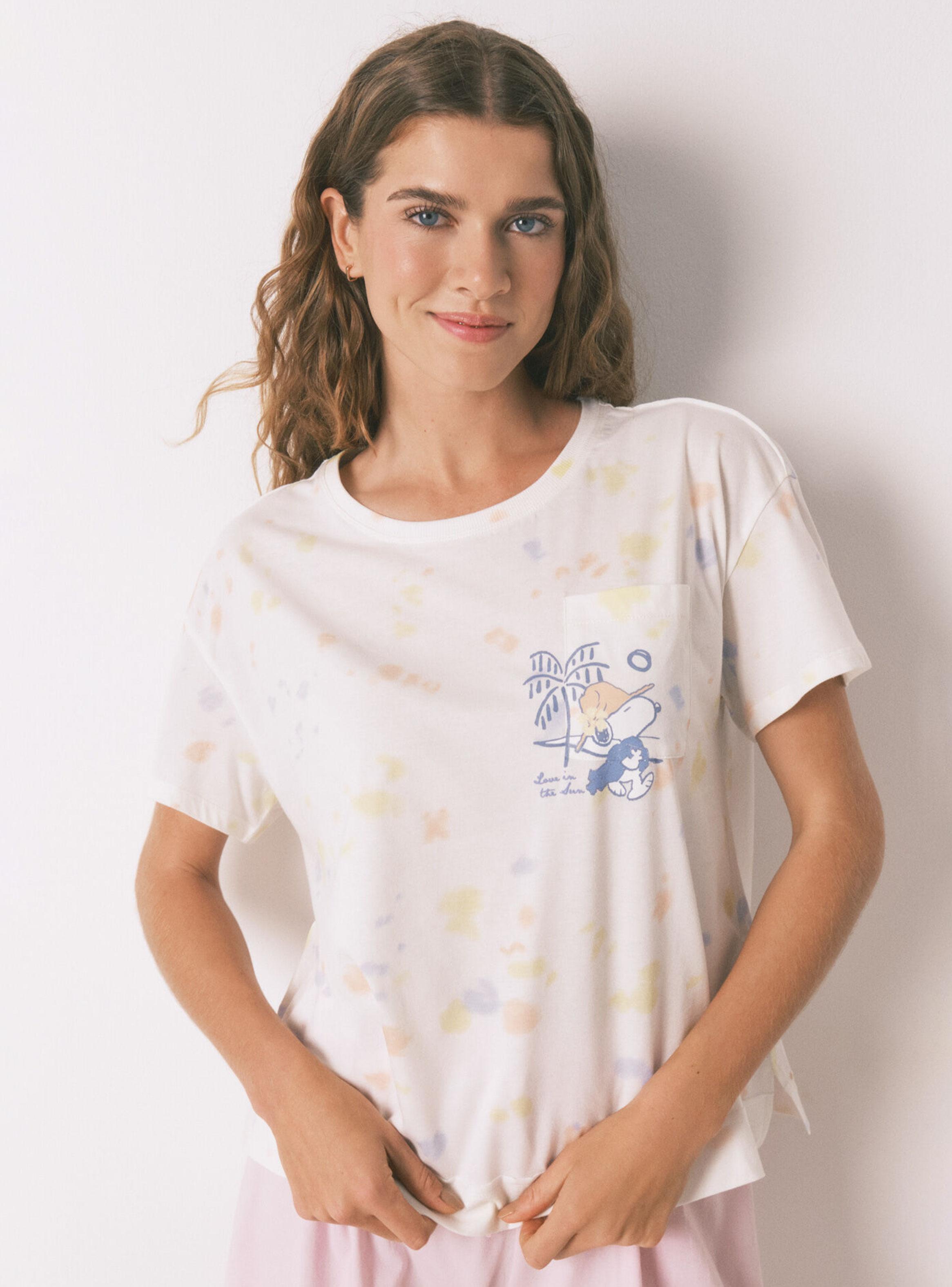 Pijama Corto Algodón y Snoopy-2