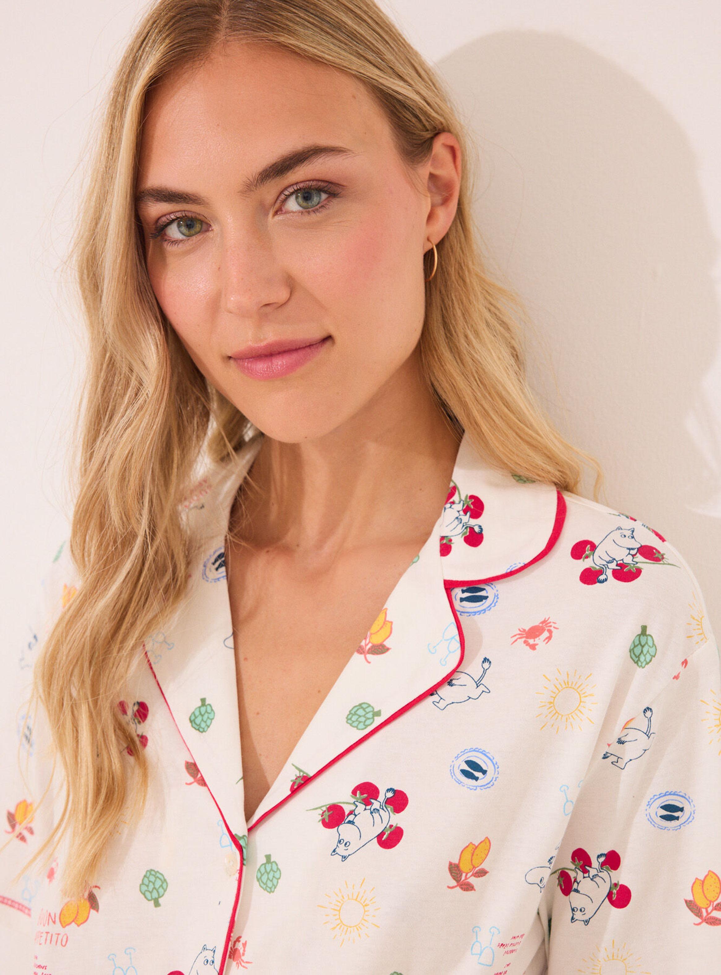 Pijama Camisero Corto Algodón Moomin-3