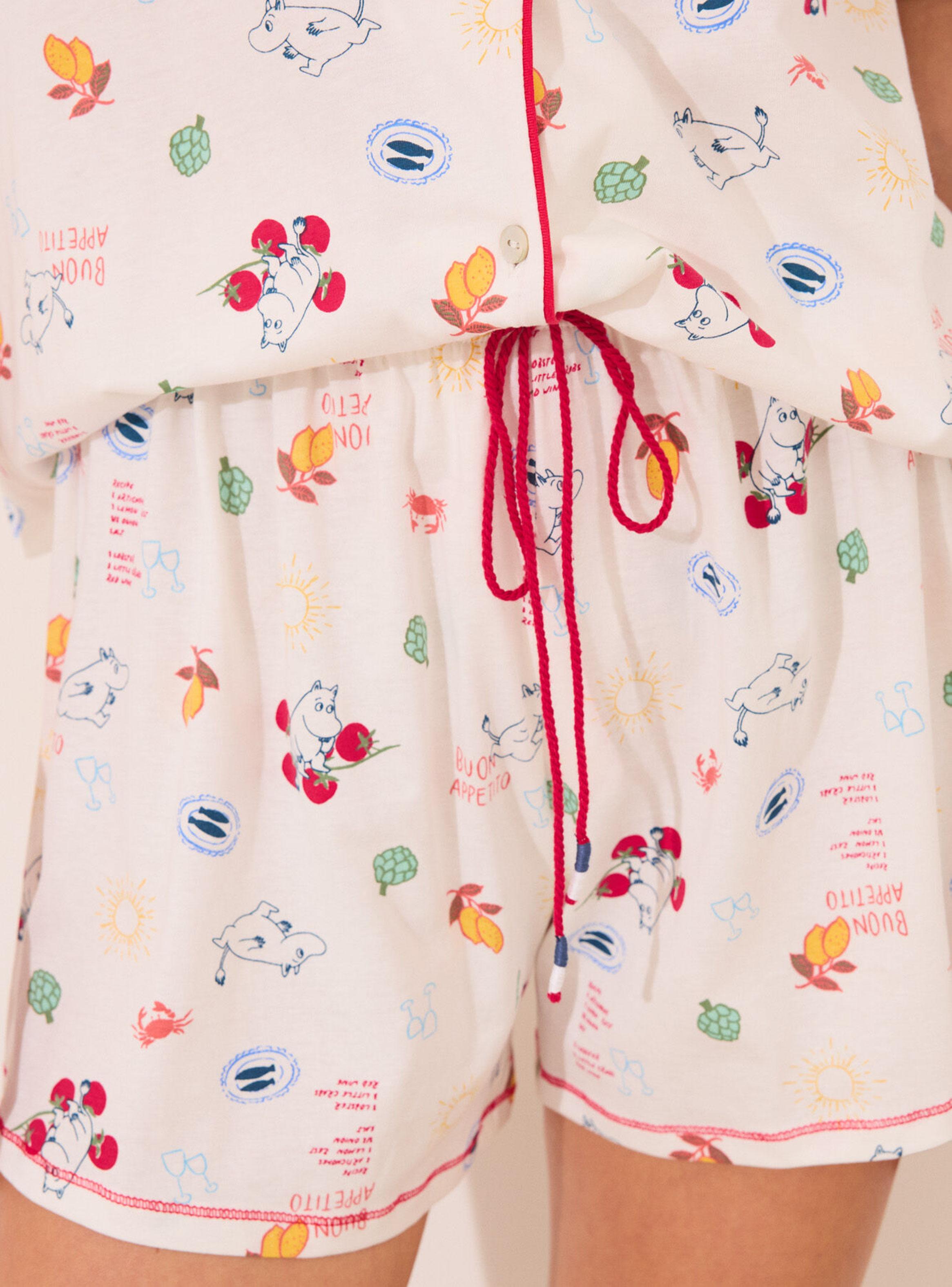 Pijama Camisero Corto Algodón Moomin-4