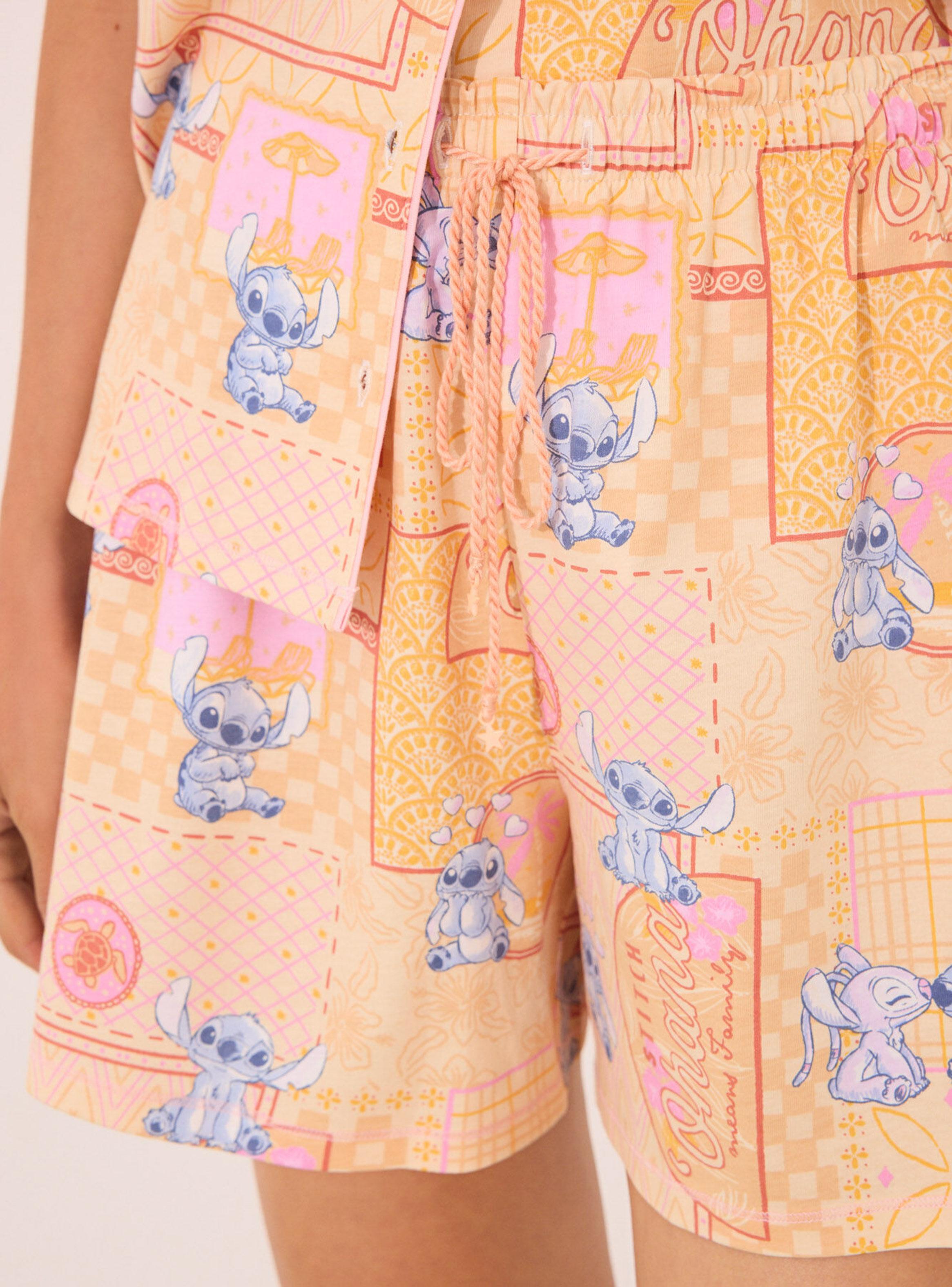 Pijama Corto Camisero Lilo & Stitch-4