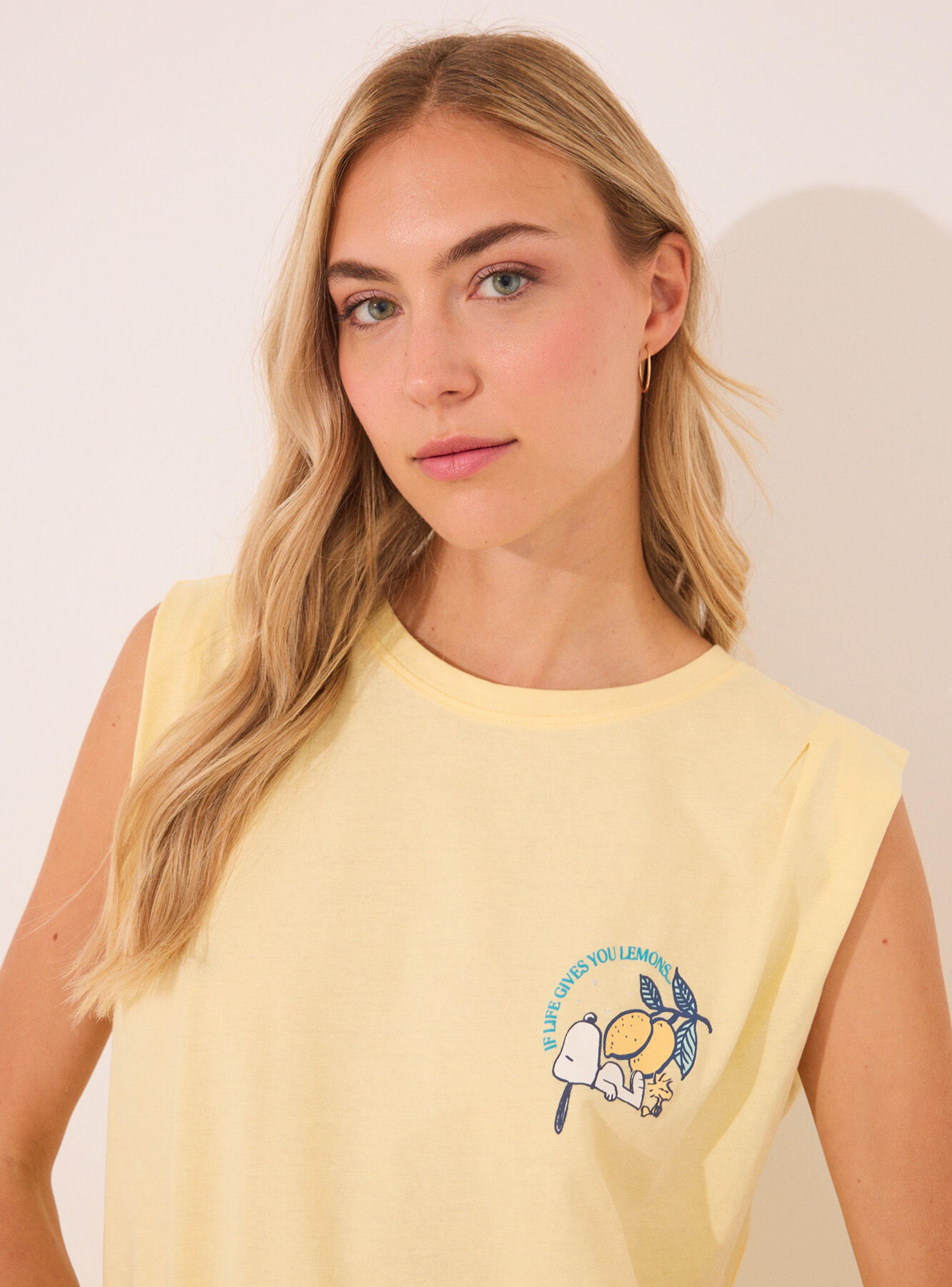 Pijama Corto Algodón Limones Snoopy-2