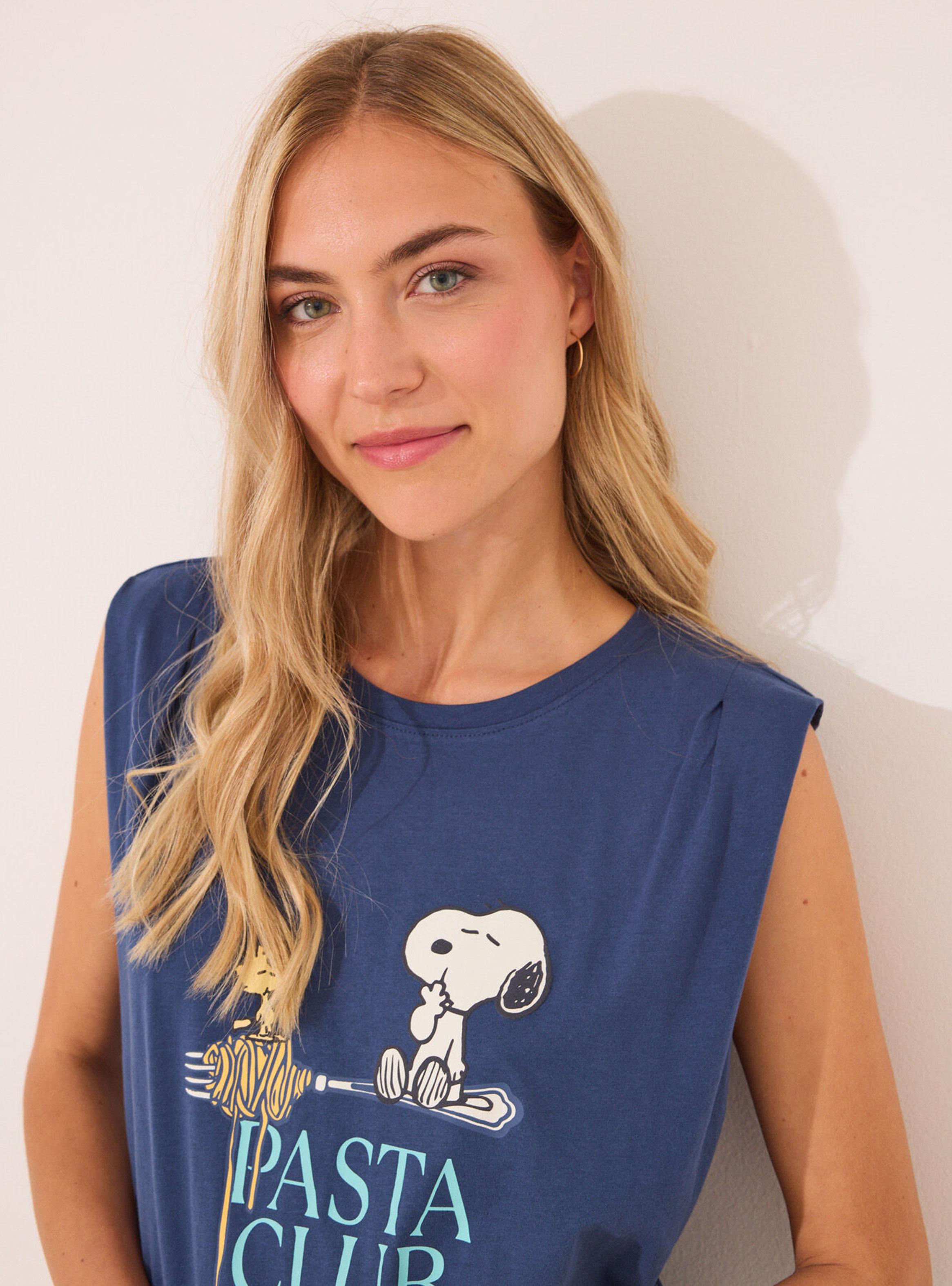 Pijama Corto Algodón Geométrico Snoopy-3