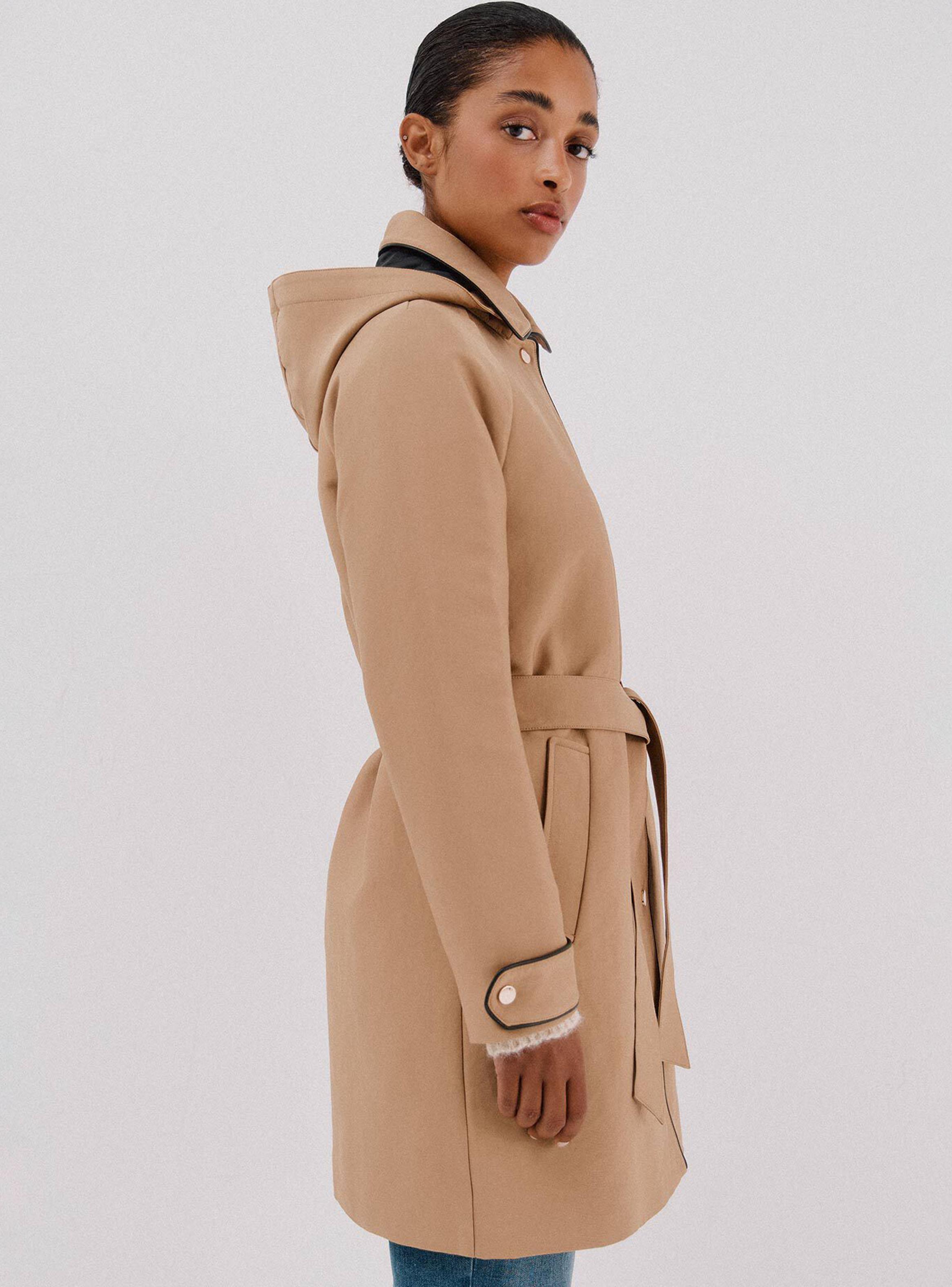 Gabardina Satinada Capucha Desmontable-2