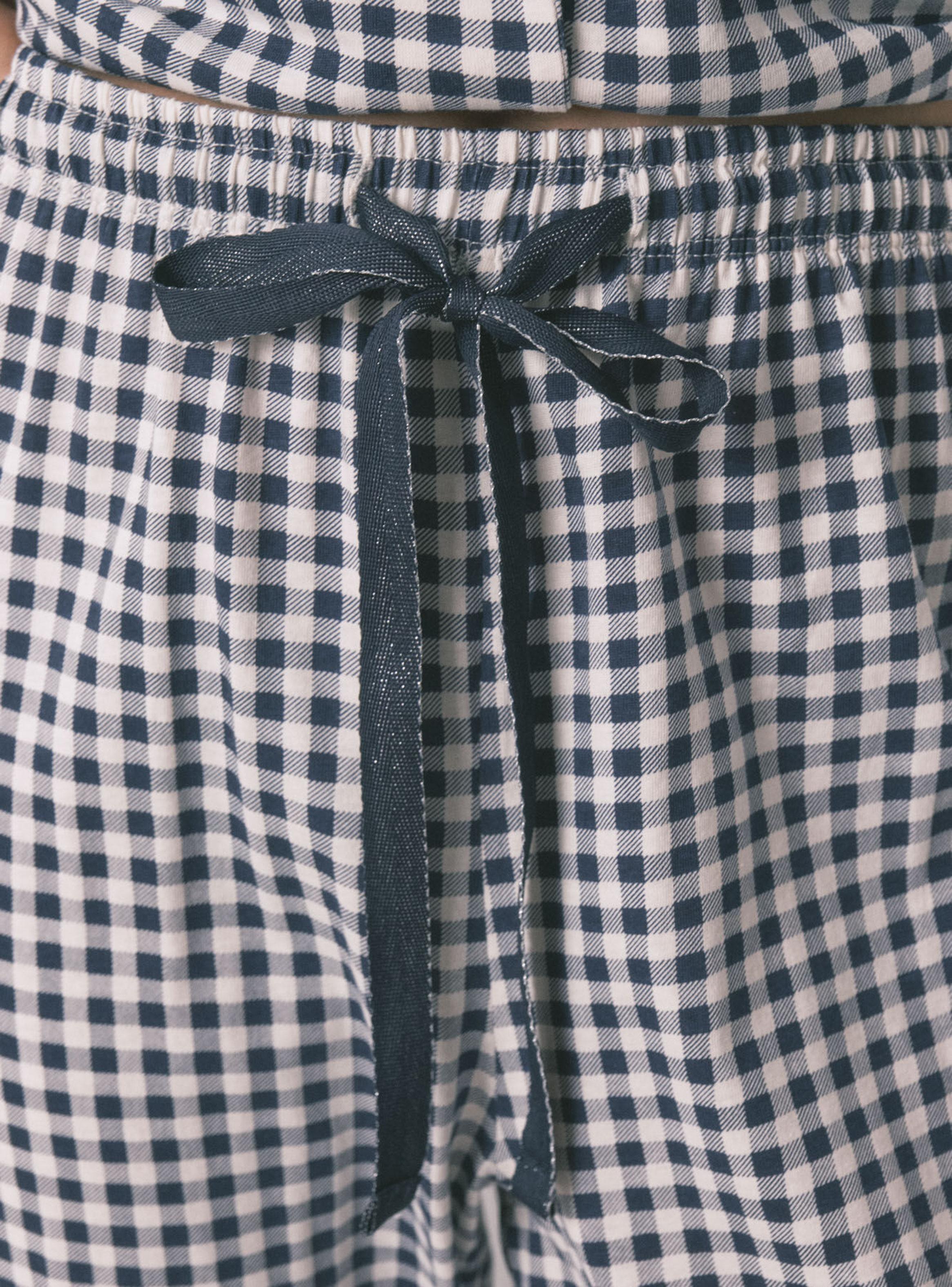 Pijama Camisero Largo Algodón Vichy-4