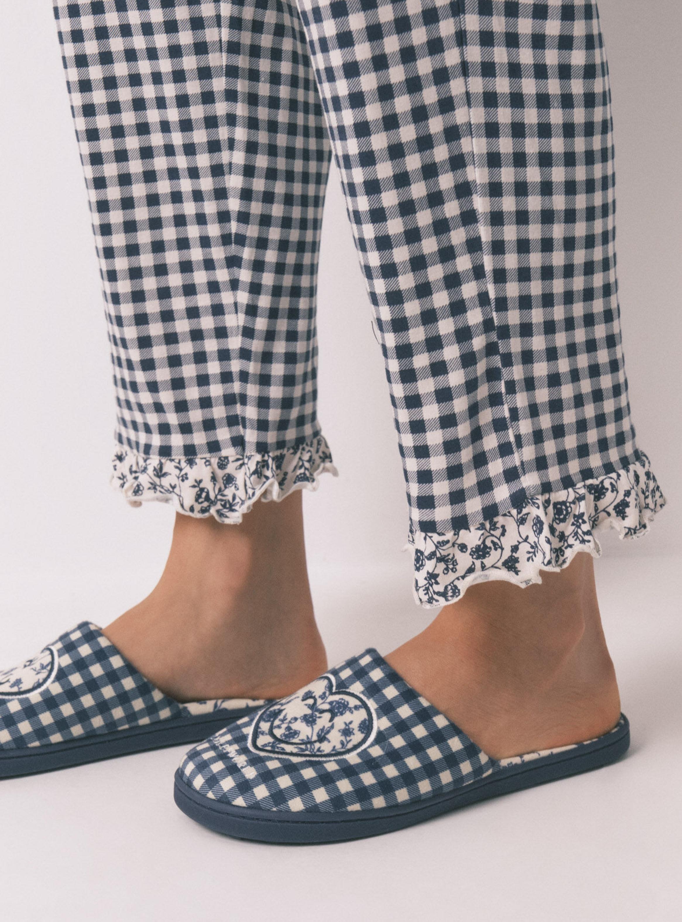 Pijama Camisero Largo Algodón Vichy-5