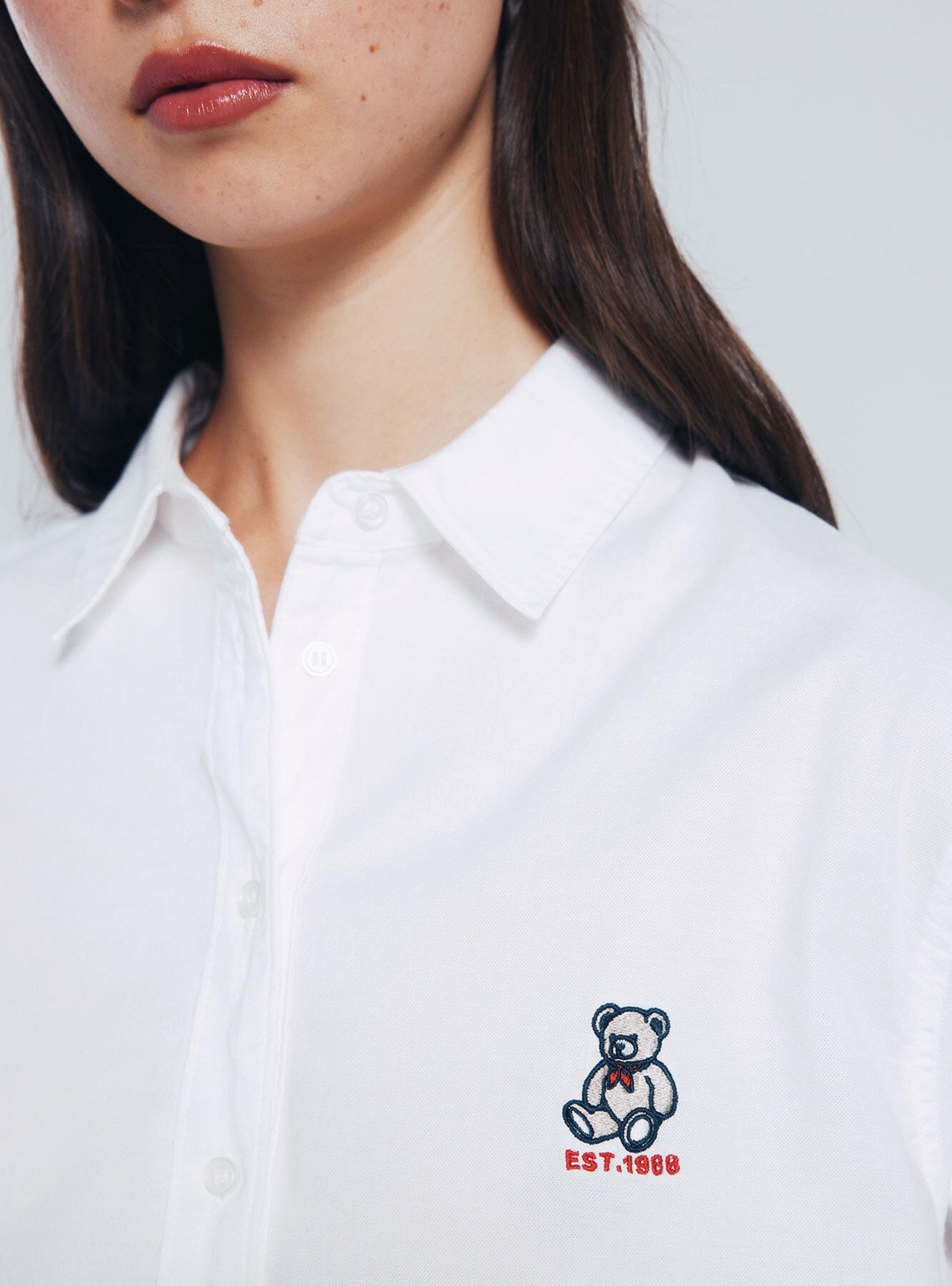 Camisa Oversized Bordado Osito-2