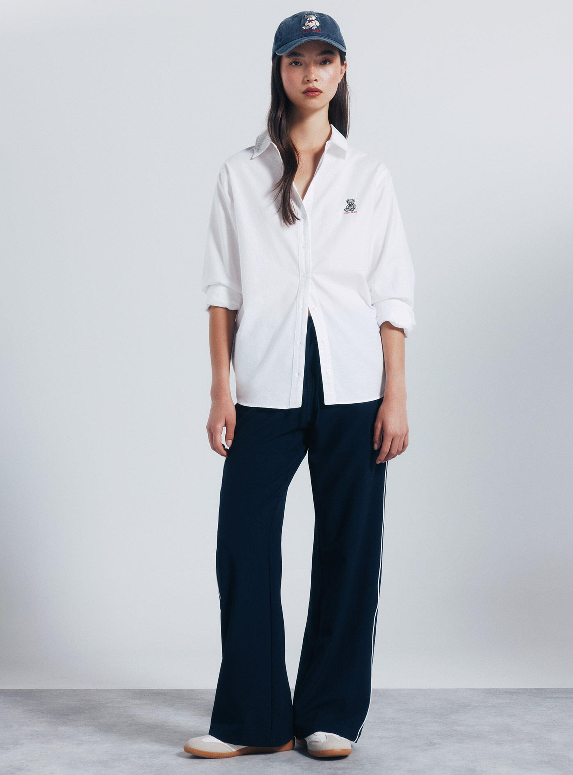 Camisa Oversized Bordado Osito-3