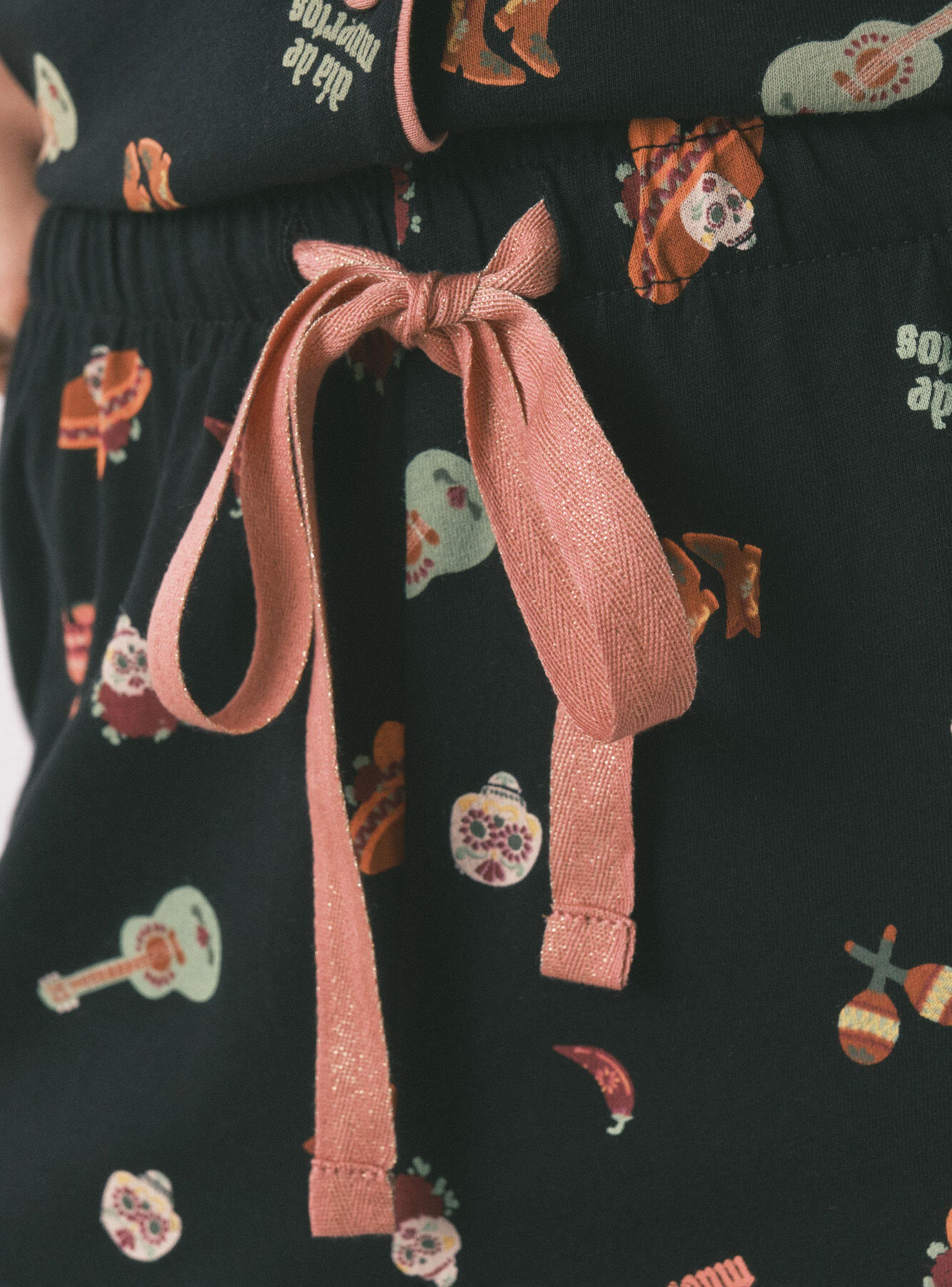 Pijama Camisero Algodón Día de Muertos-4