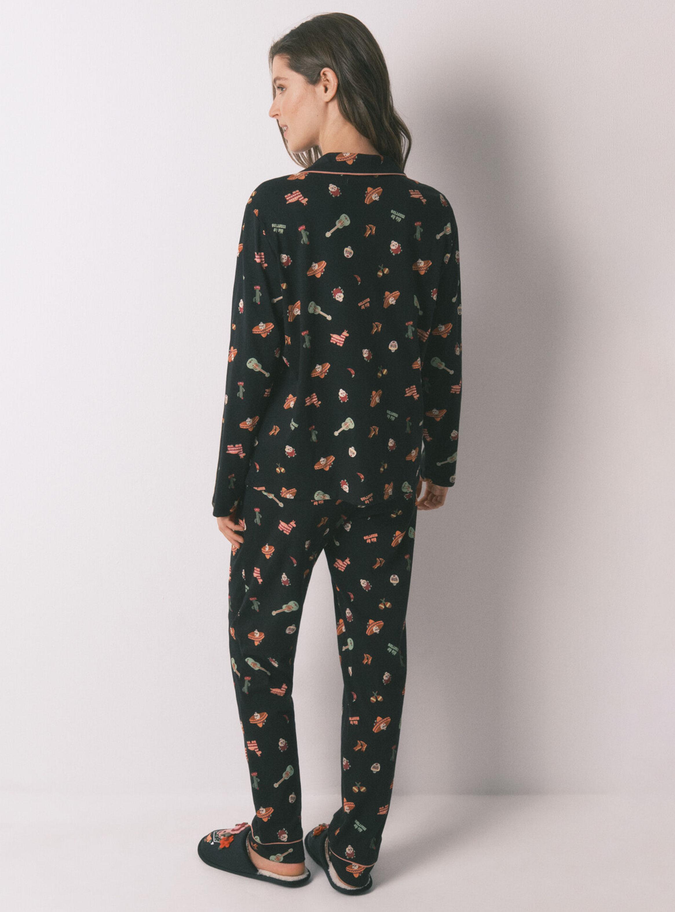 Pijama Camisero Algodón Día de Muertos-1