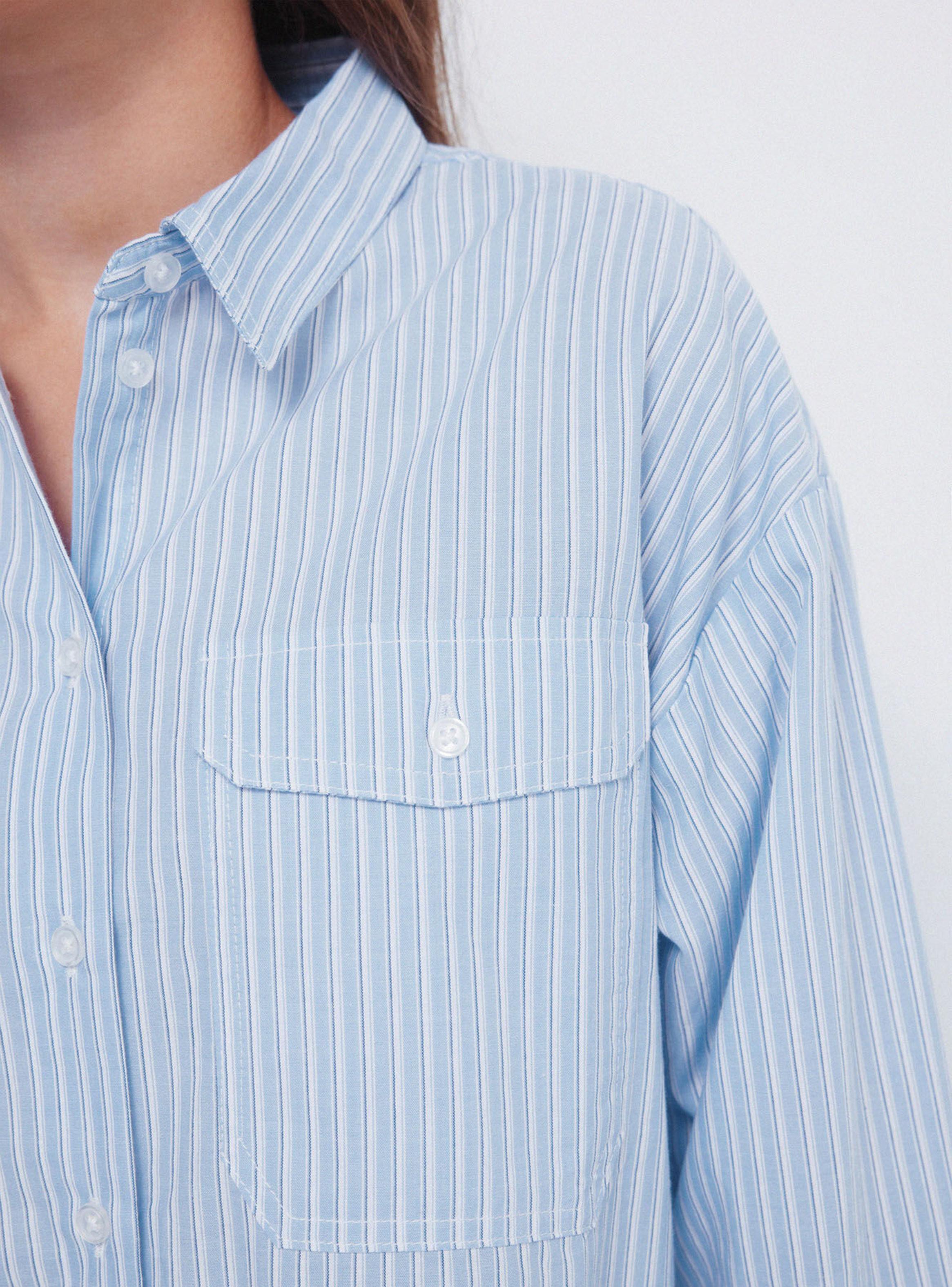 Camisa Oversized Bolsillo Parche-3