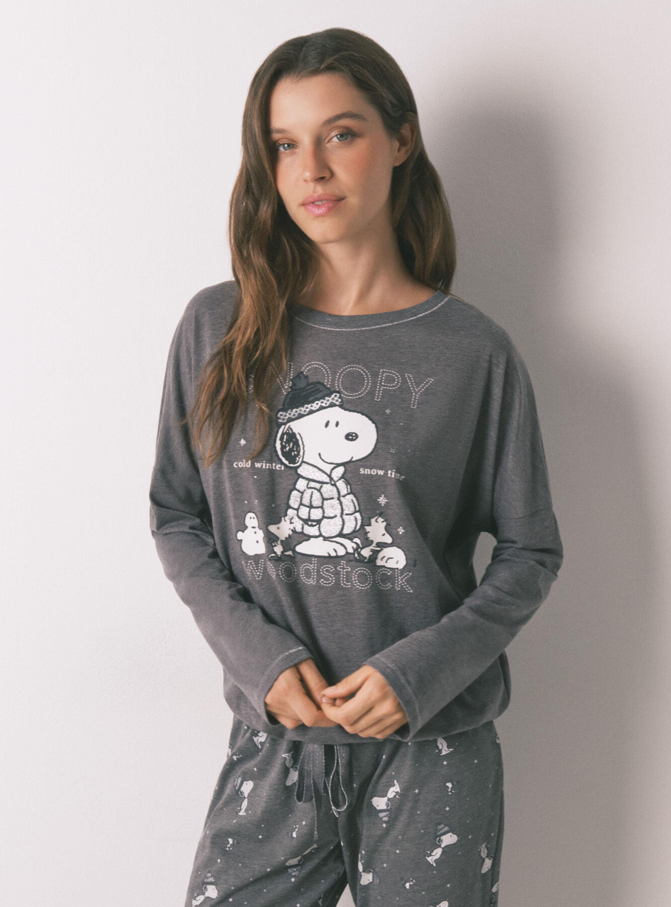 Pijama Largo Algodón Snoopy-2