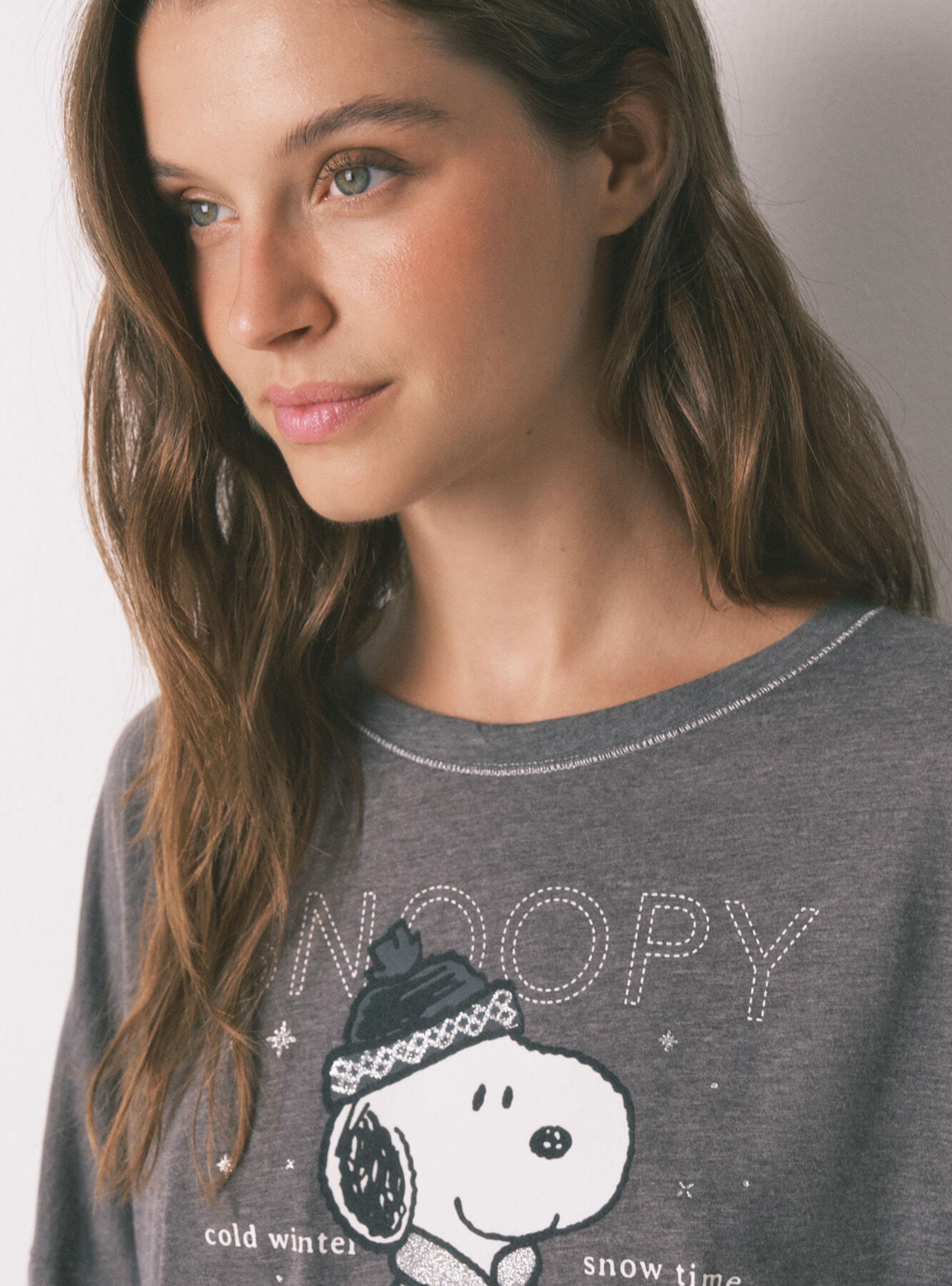 Pijama Largo Algodón Snoopy-3