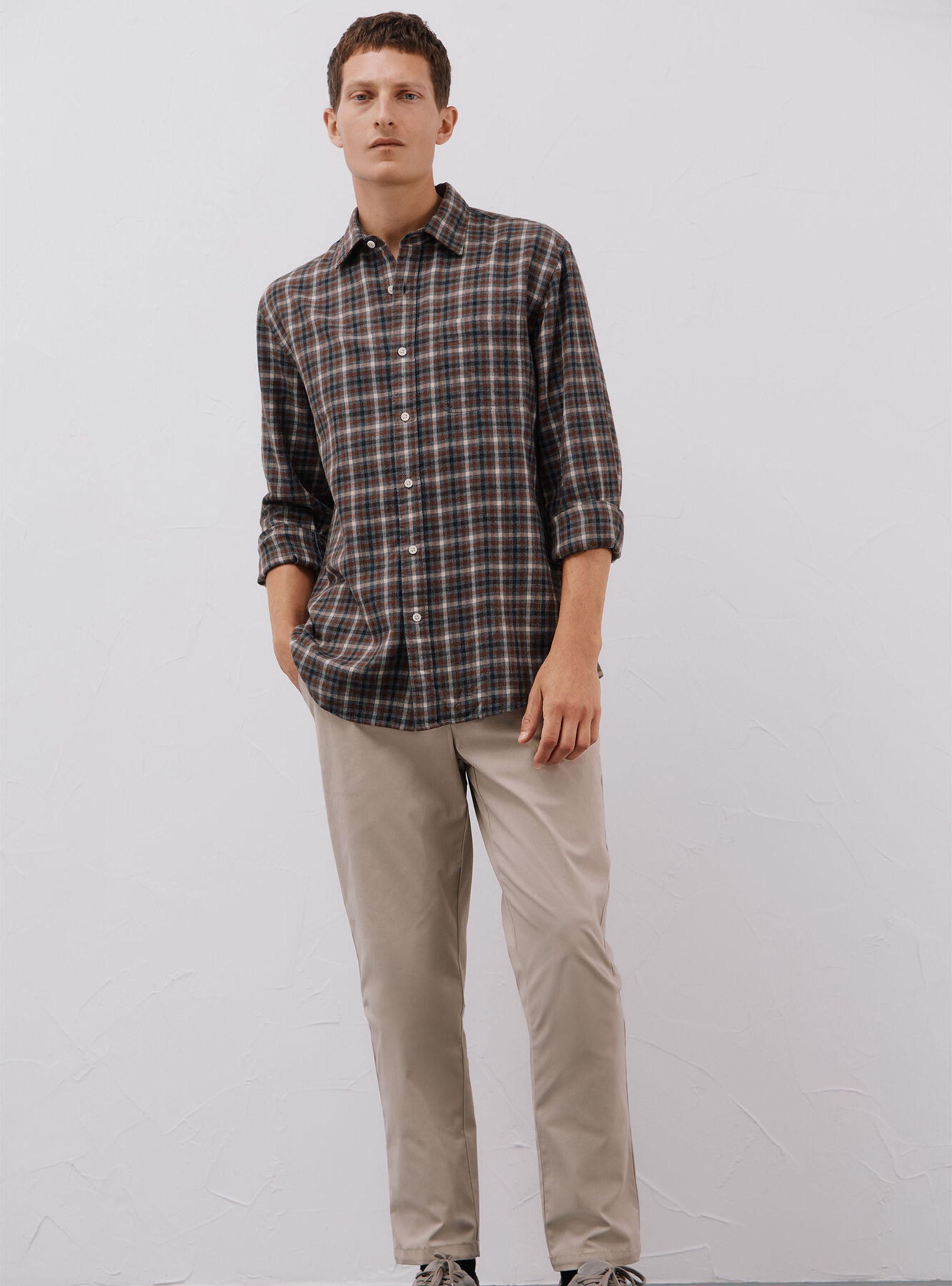 Camisa Casual Cuadros Tencel-4