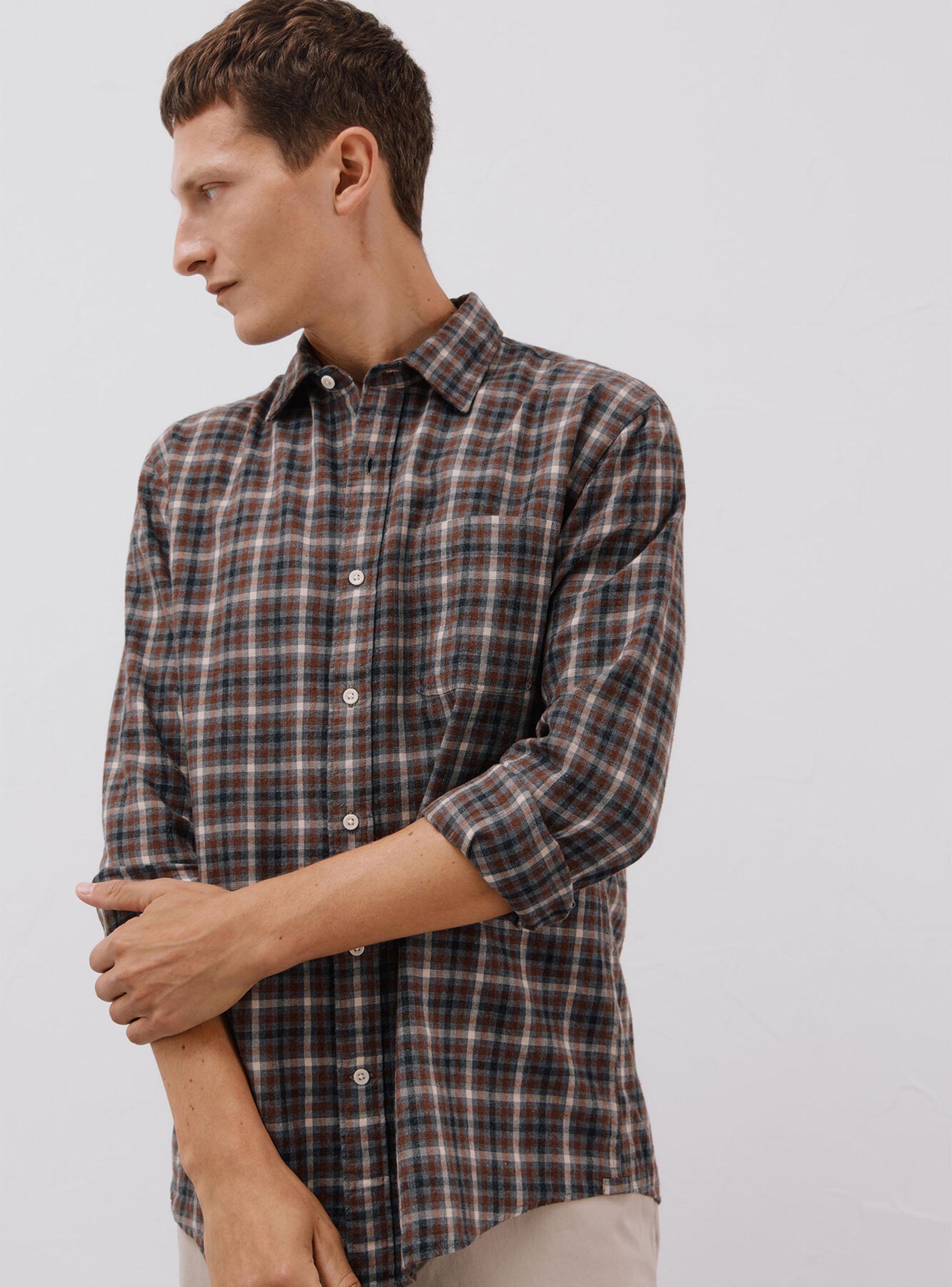 Camisa Casual Cuadros Tencel-2