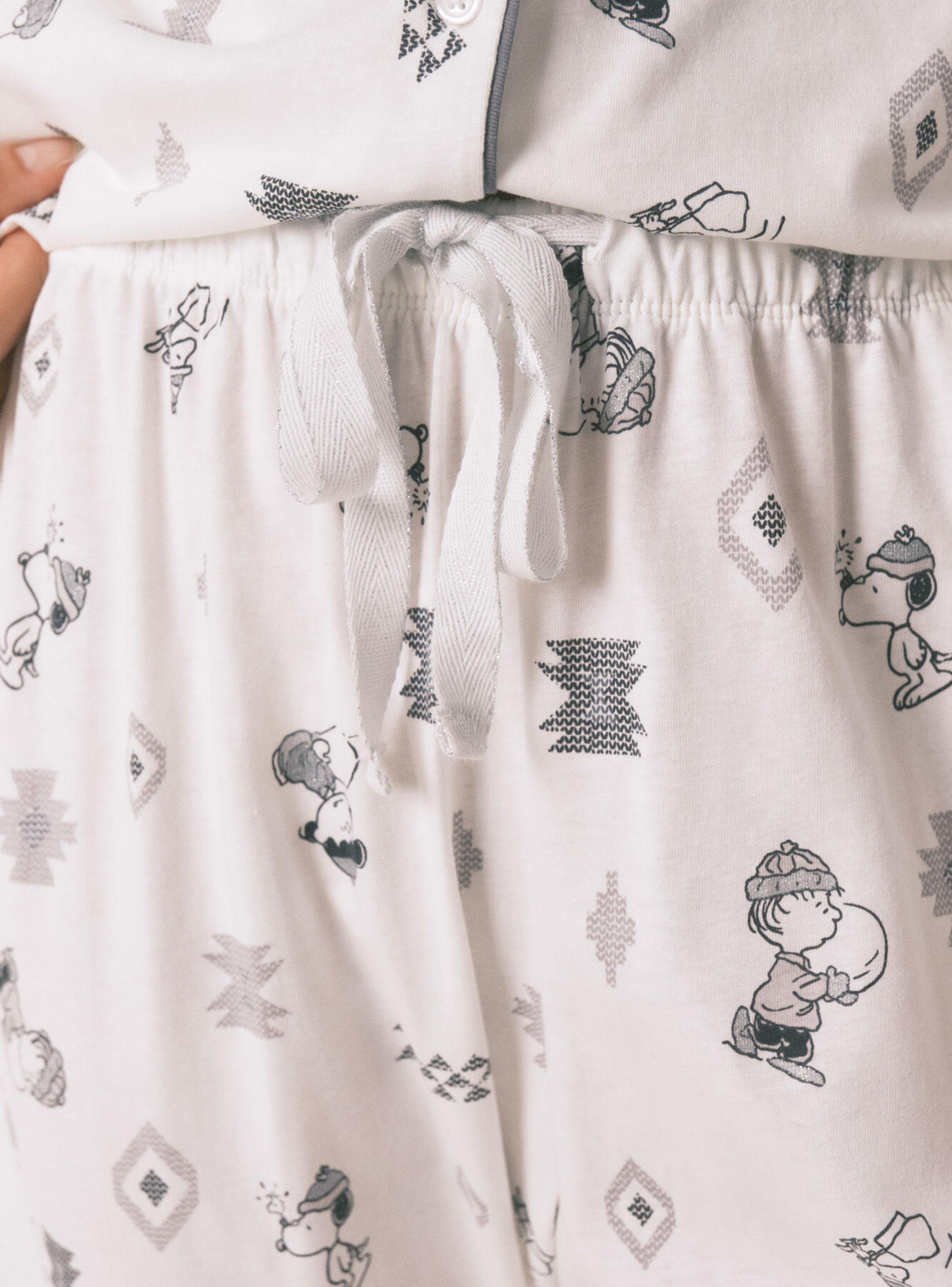 Pijama Camisero Algodón Snoopy-3