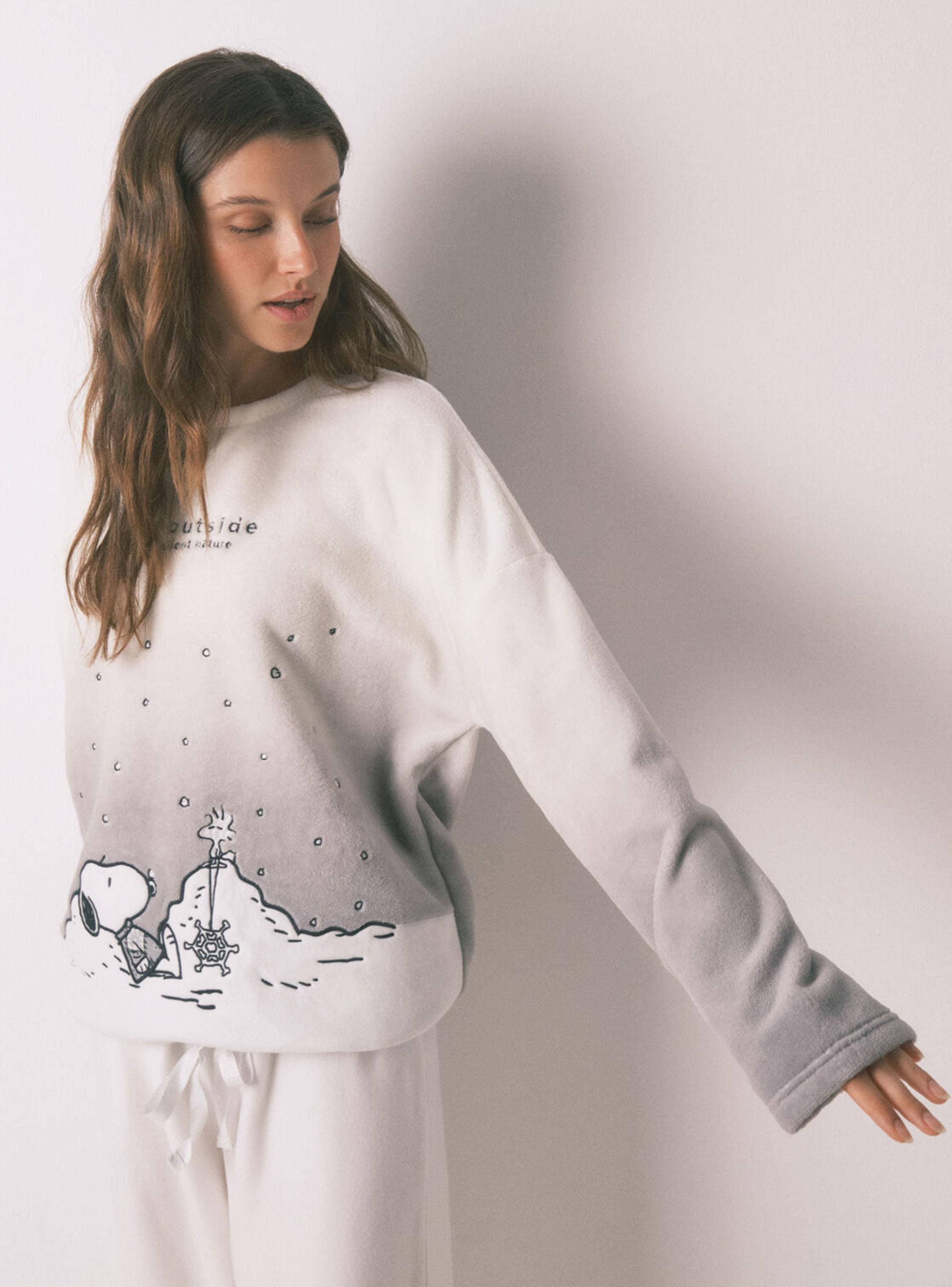 Pijama Largo Polar Suave Snoopy-2