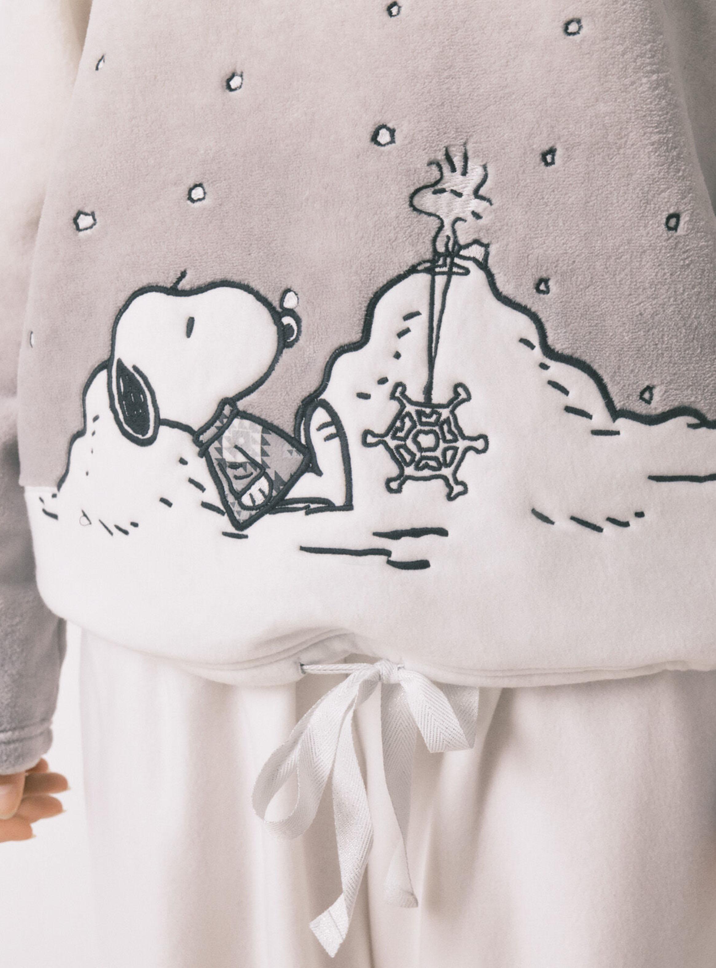 Pijama Largo Polar Suave Snoopy-3