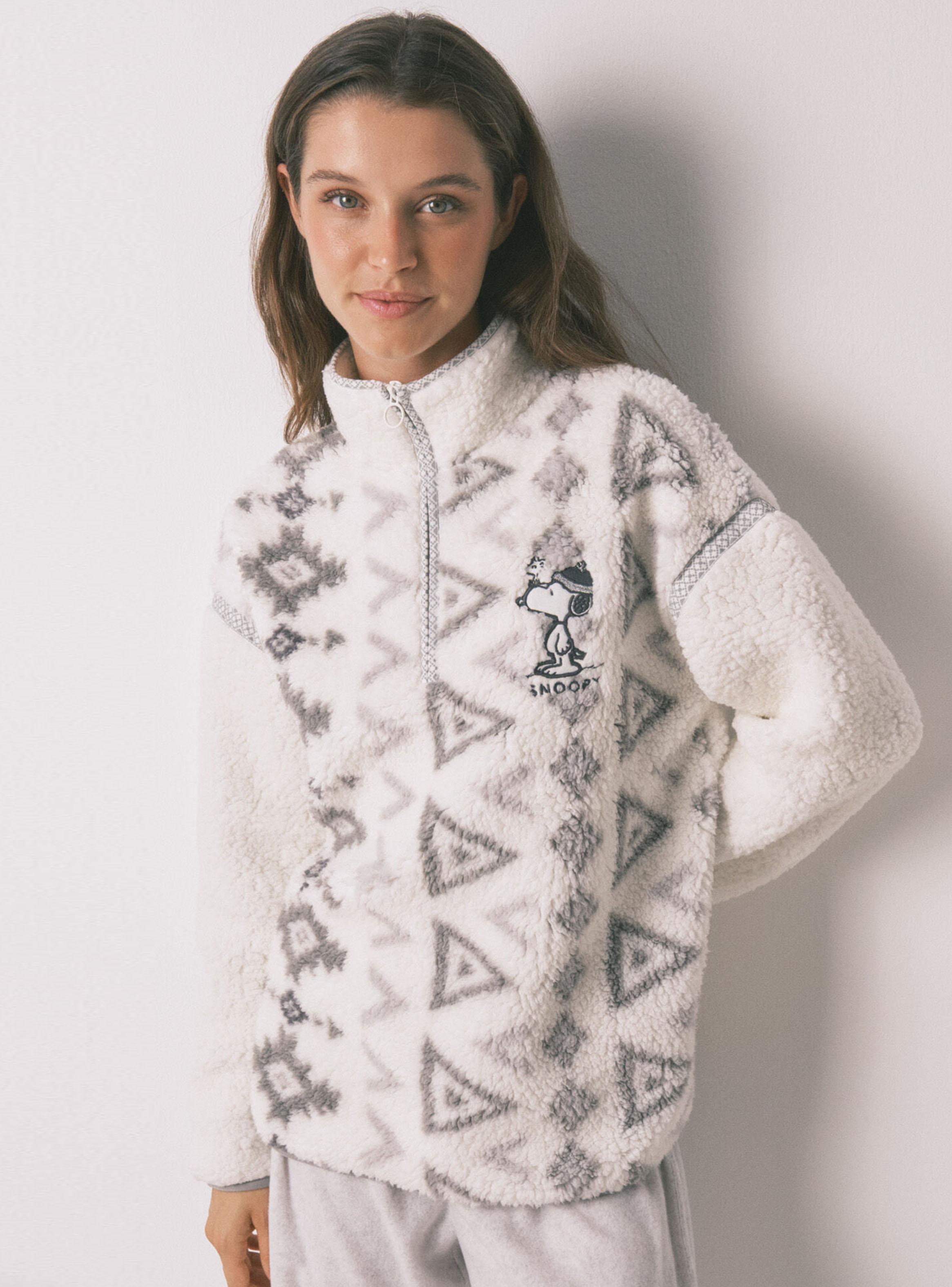 Pijama Largo Borrego y Polar Snoopy-3