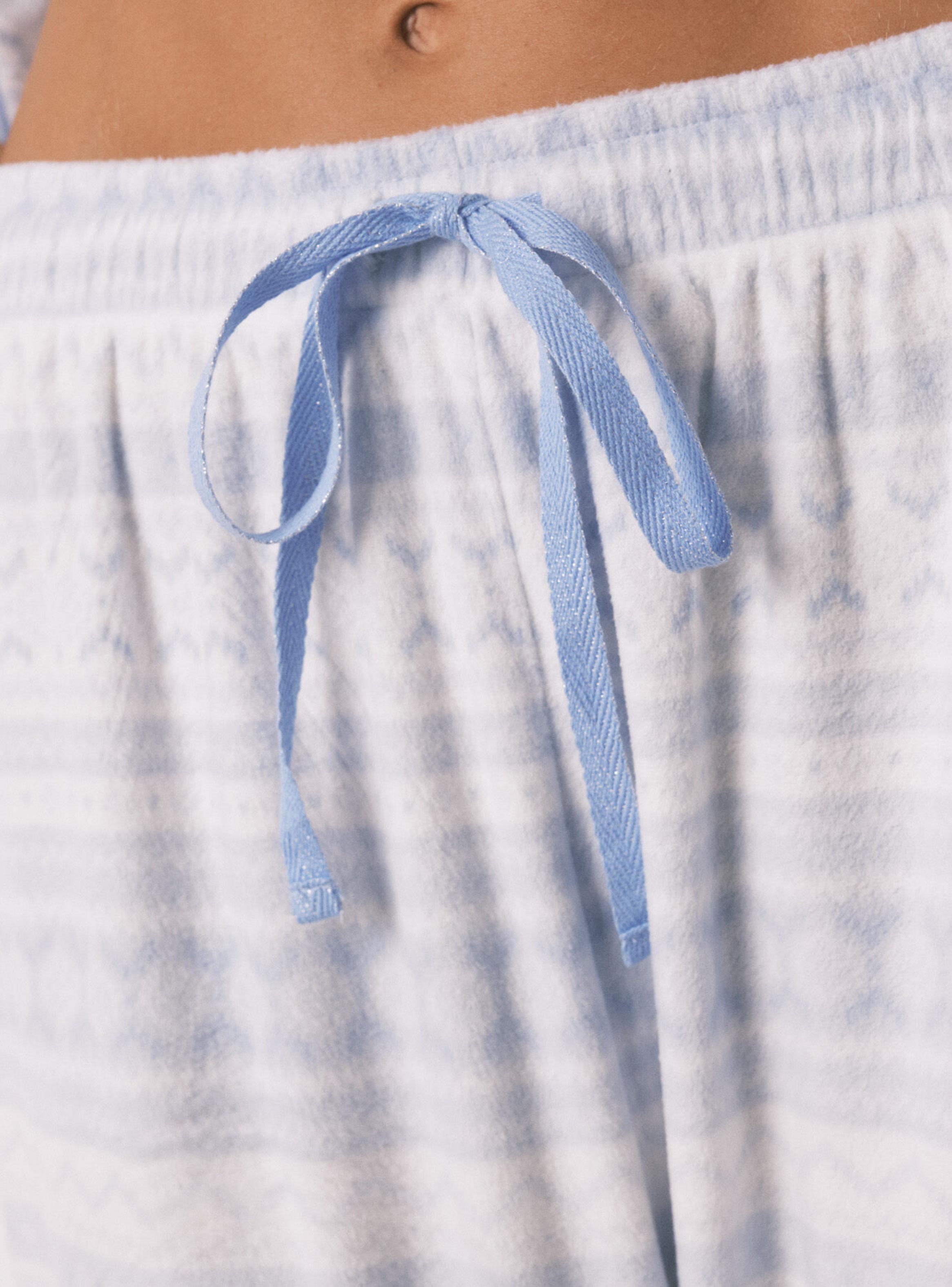 Pijama Largo Camisero Polar Cenefa-4