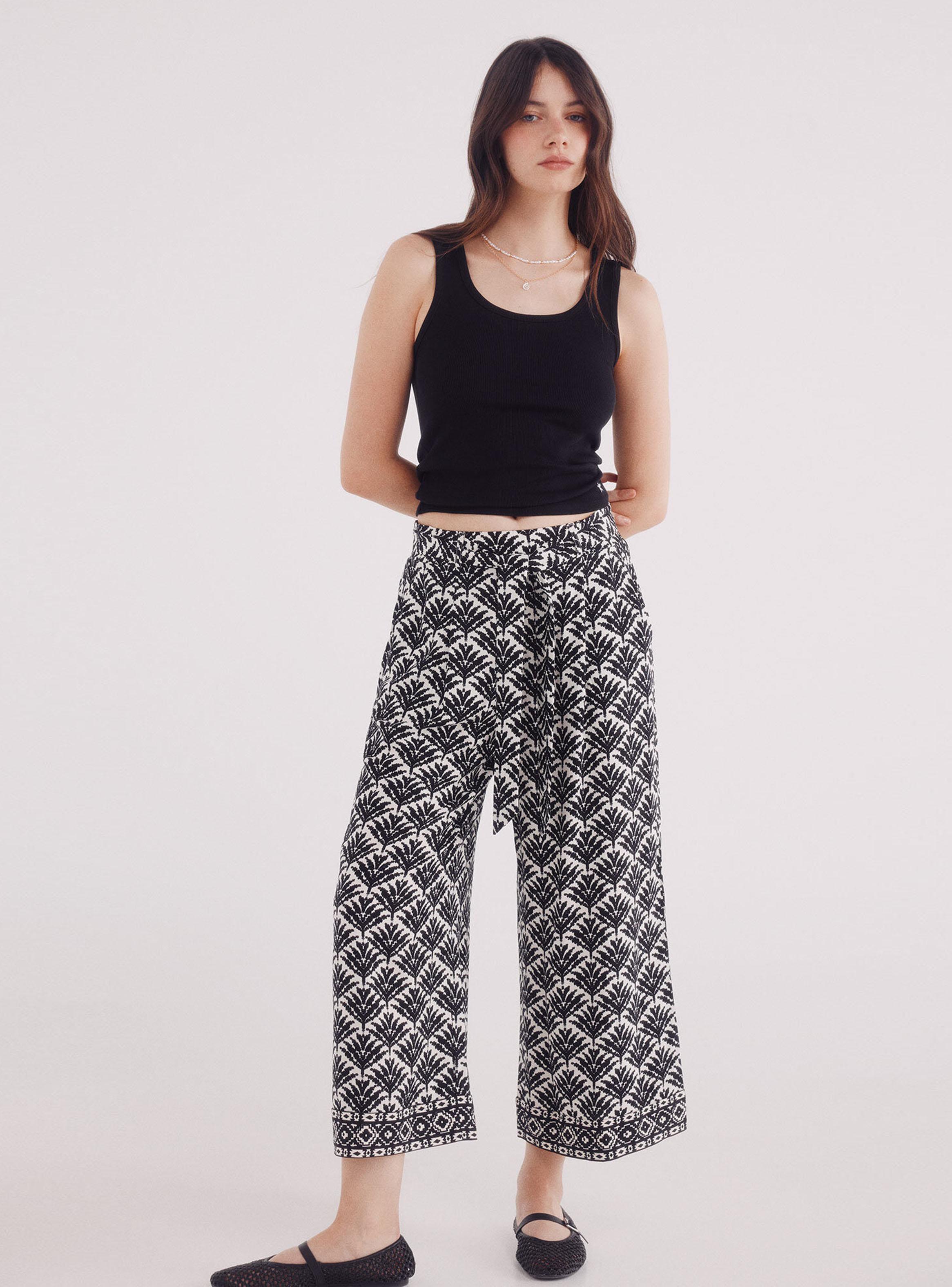 Pantalón Estilo Fluido Estampado-3