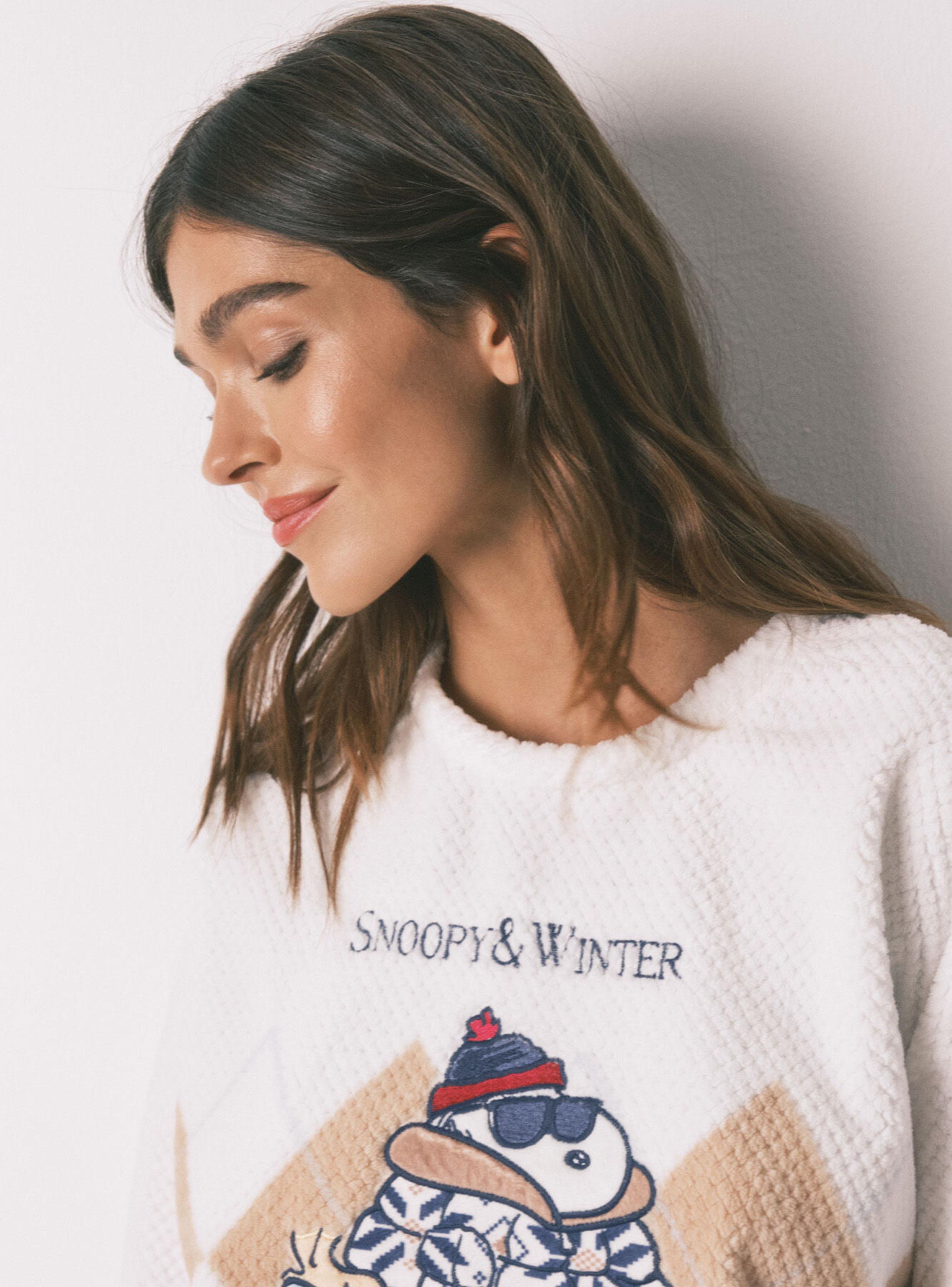 Pijama Largo Snoopy Polar Mousse-2