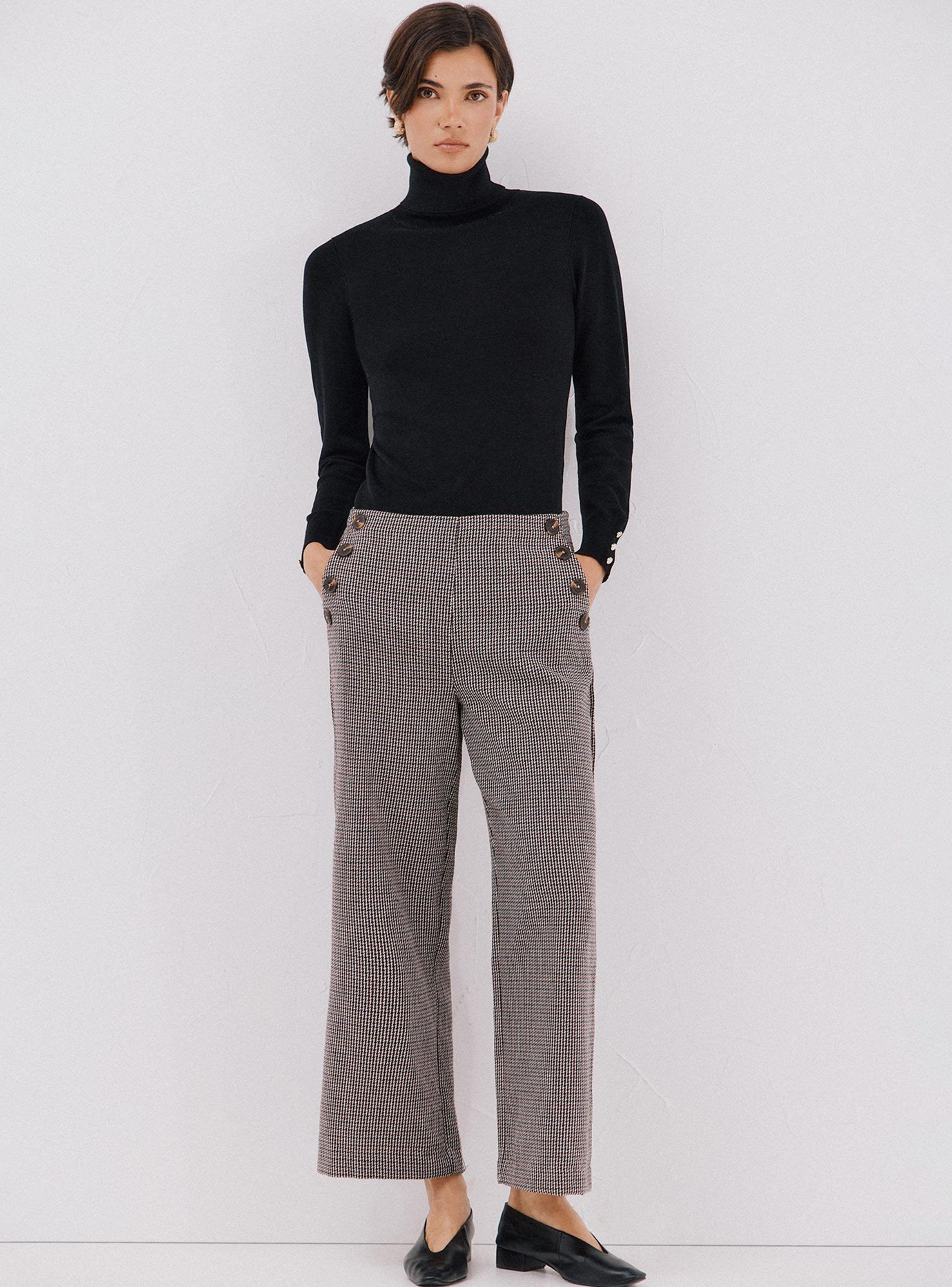 Pantalón Crop y Ancho Cremallera-3