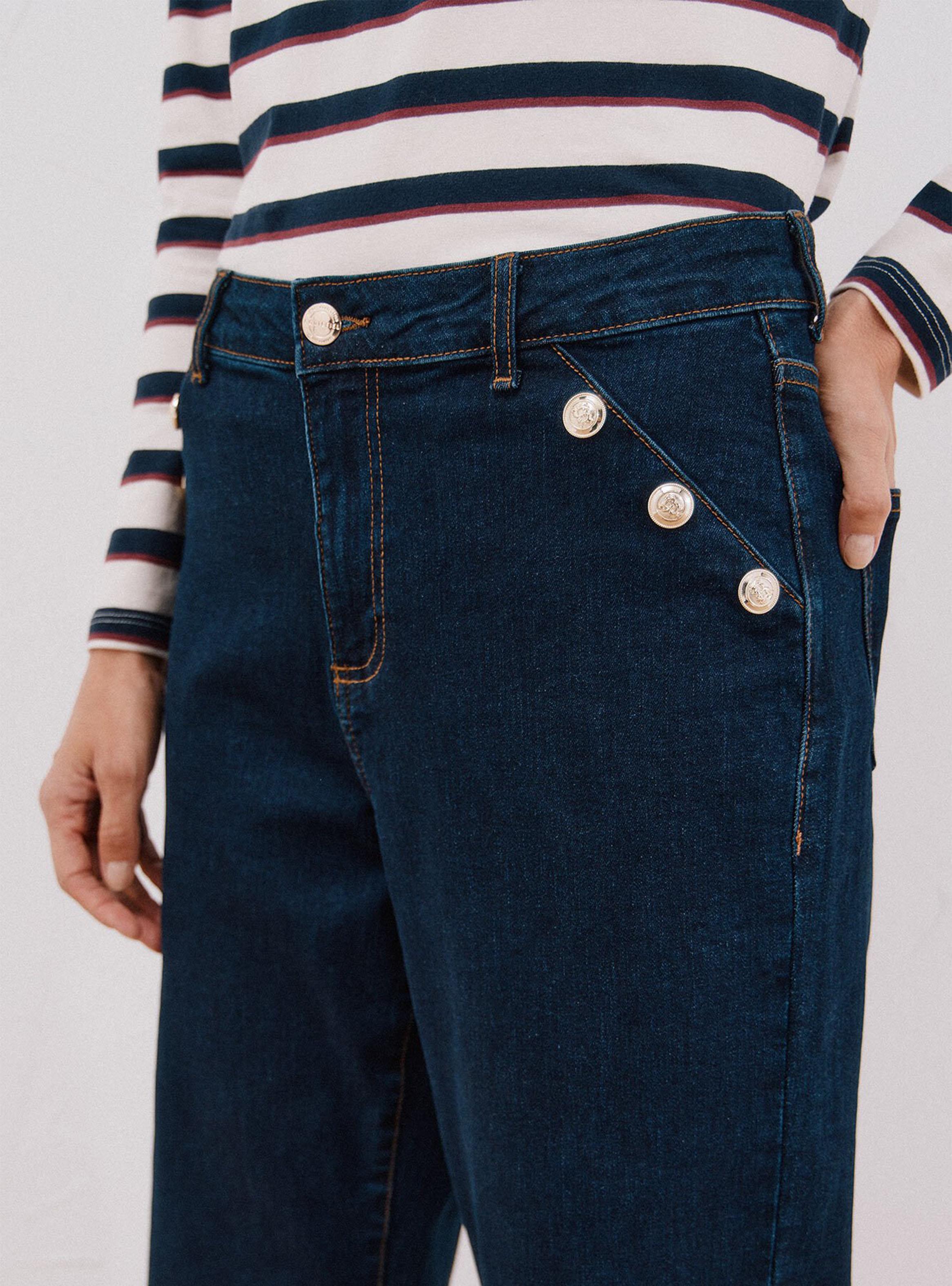 Pantalón Palazzo Botones Color-2