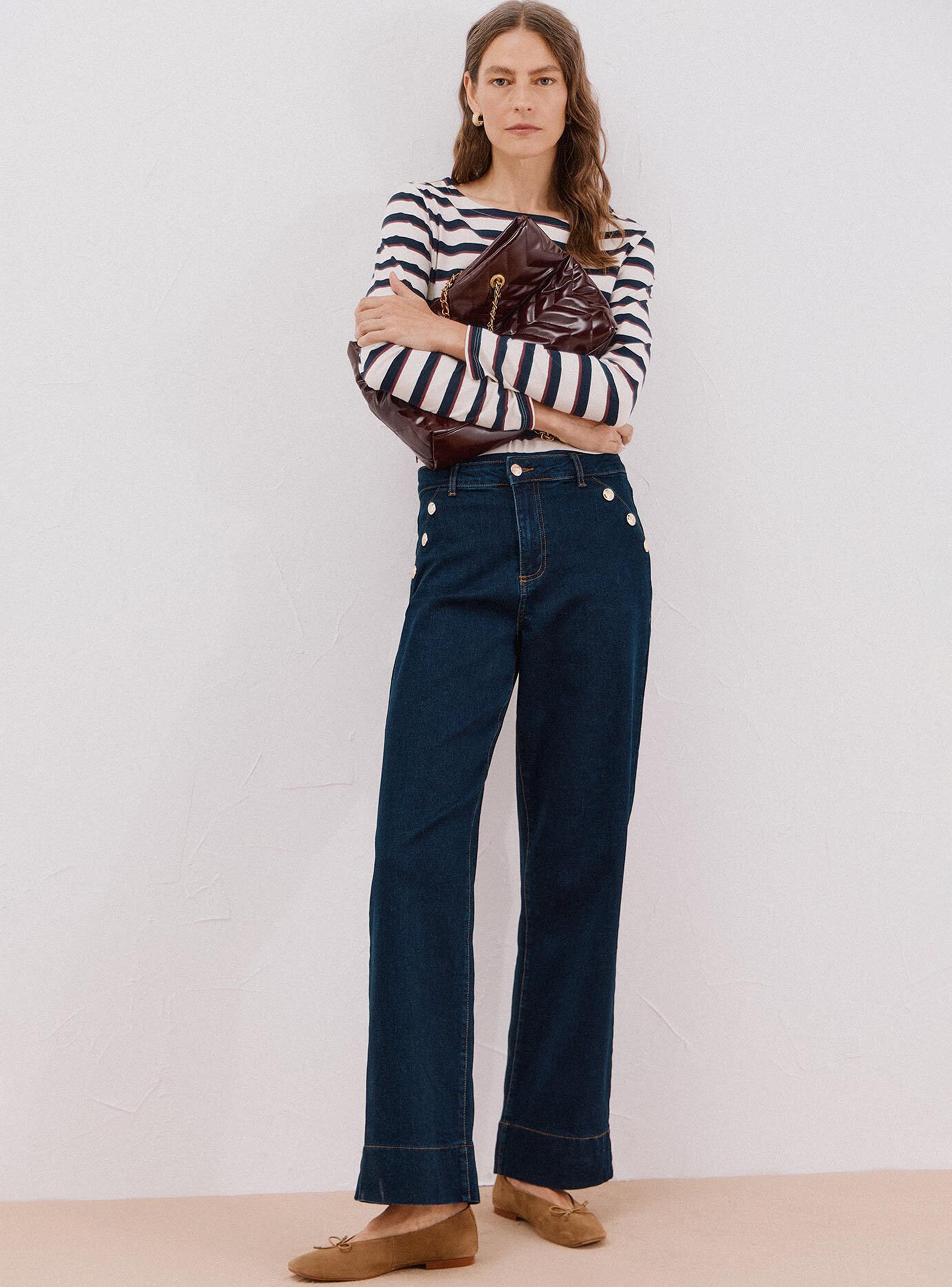 Pantalón Palazzo Botones Color-4