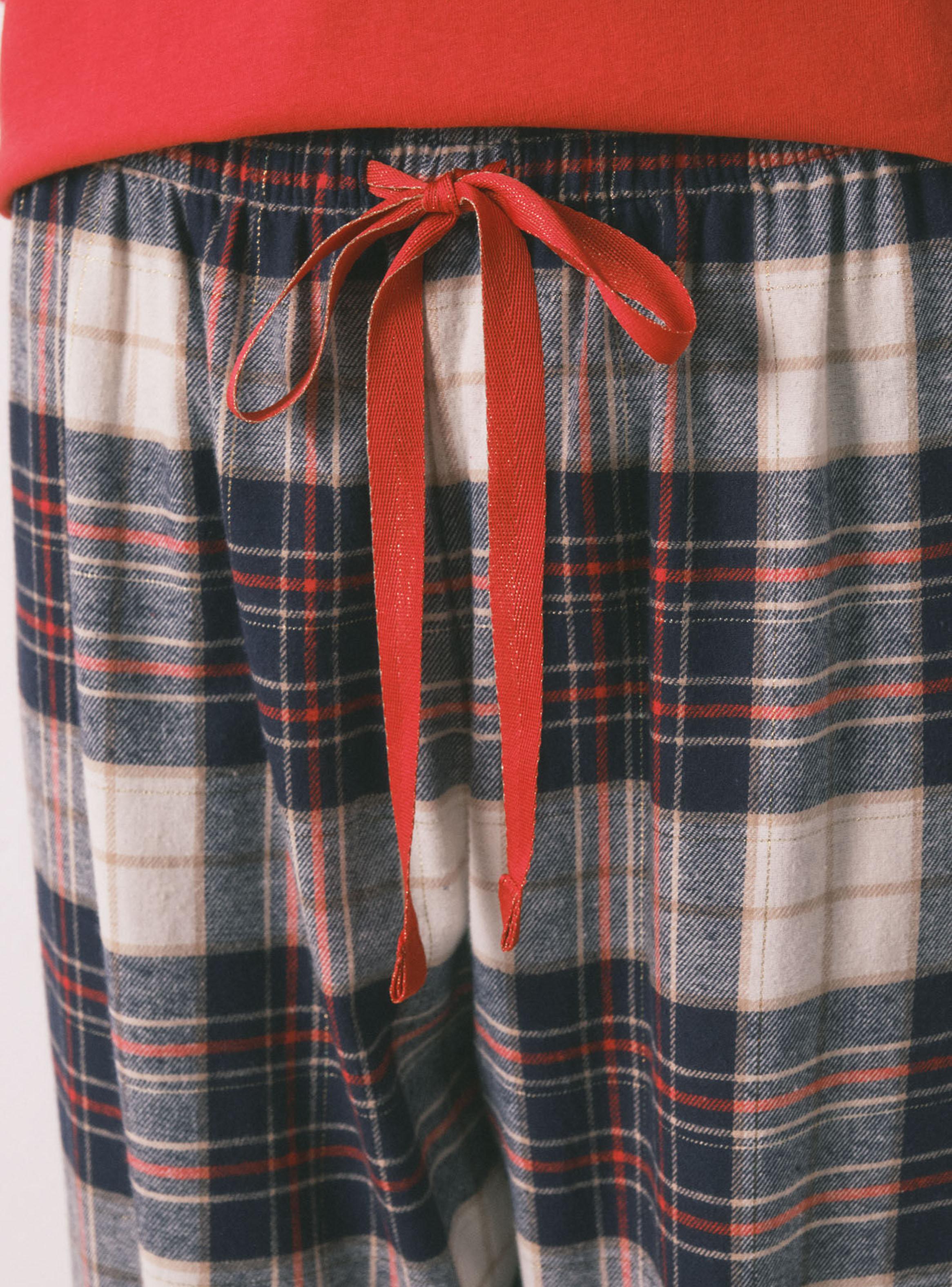 Pijama Largo Algodón Estampado Cuadros Hogwarts-3