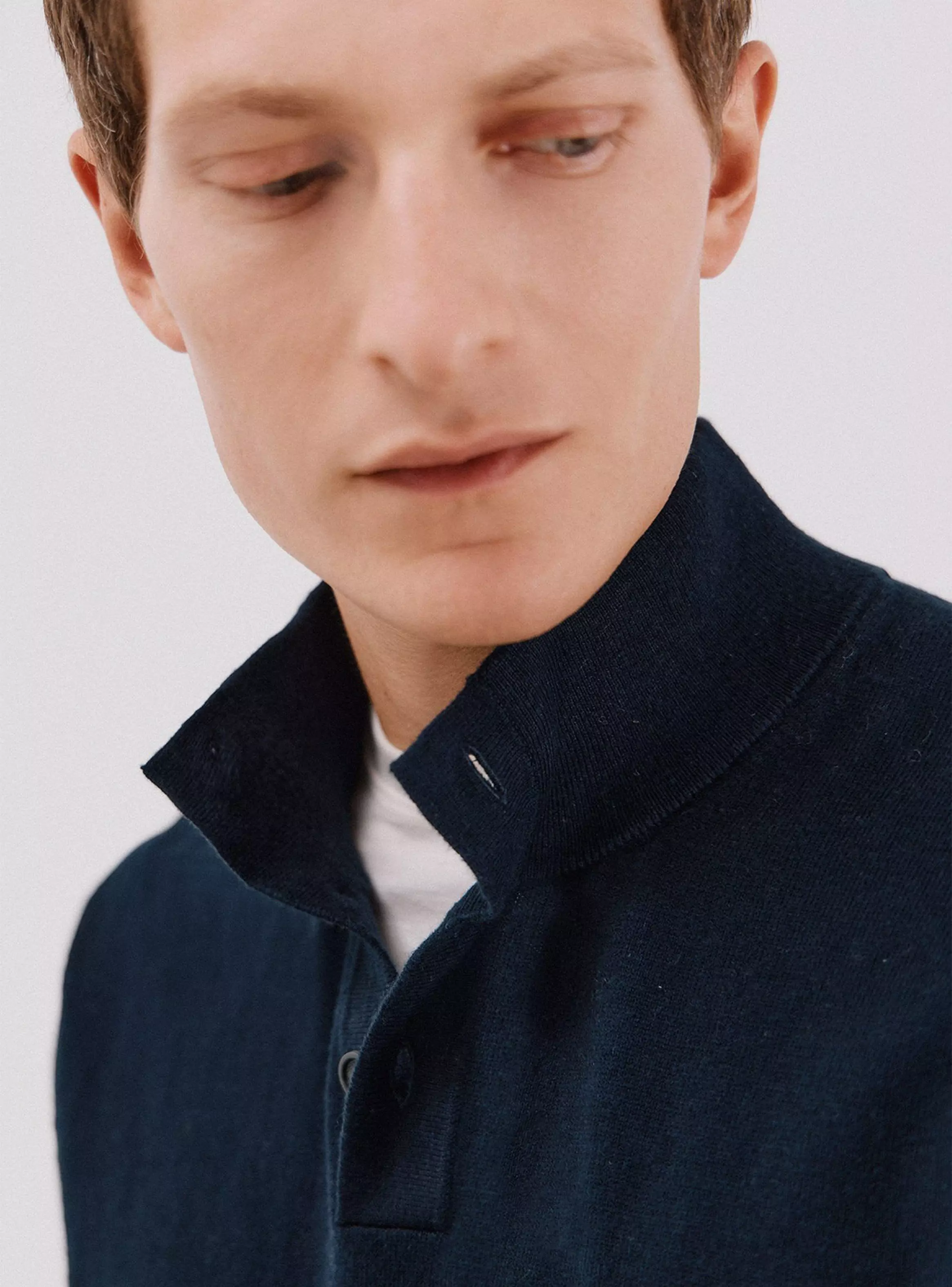 Chaleco Algodón Cashmere Cuello Alto Botones-2