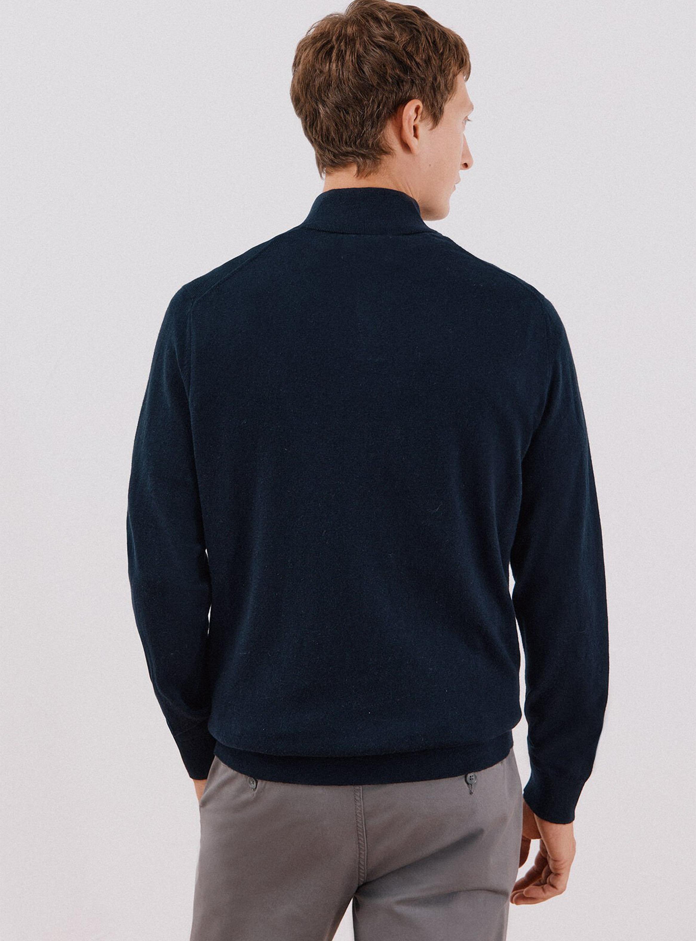 Chaleco Algodón Cashmere Cuello Alto Botones-1